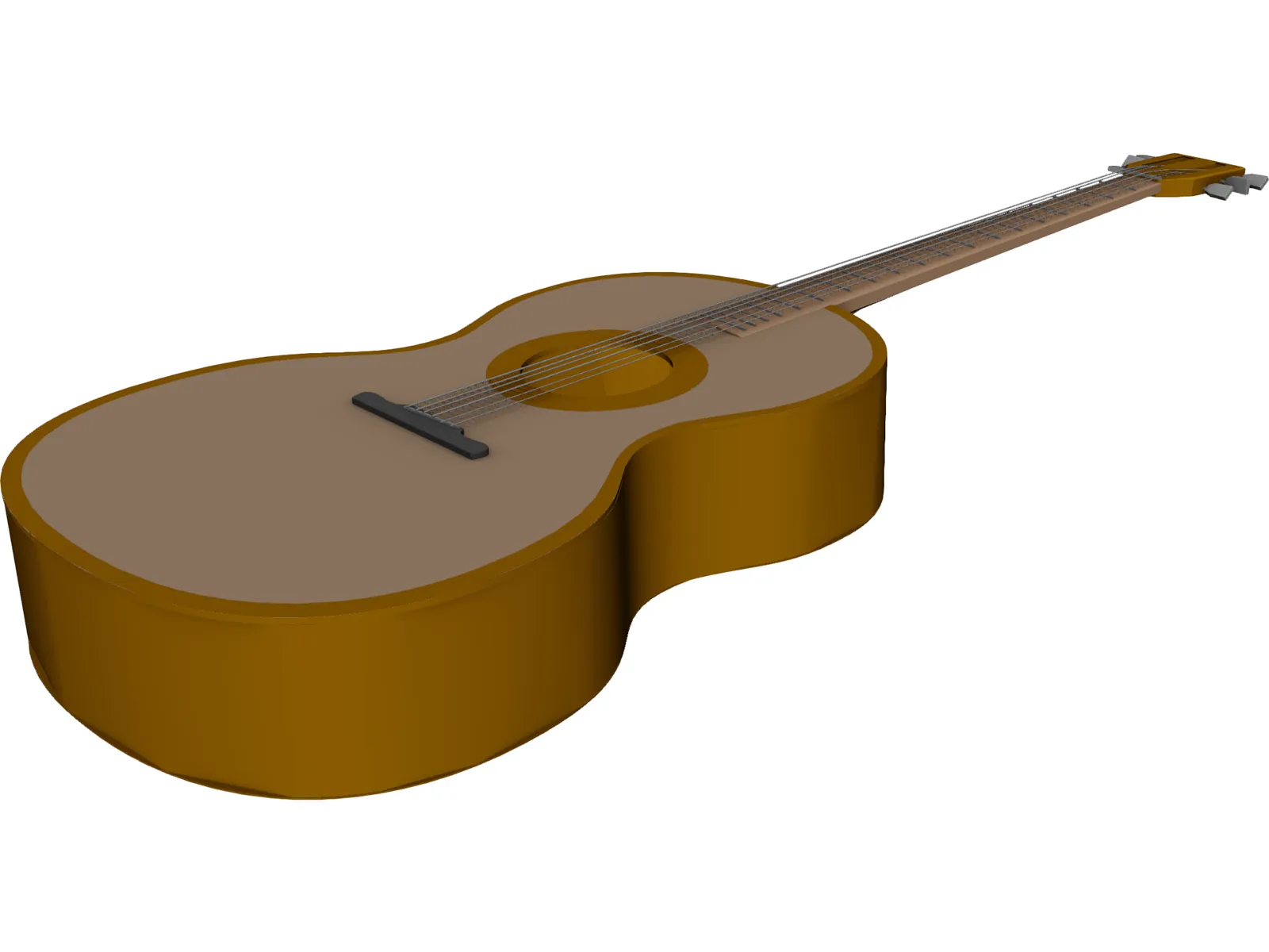 Guitar 3D Model main preview