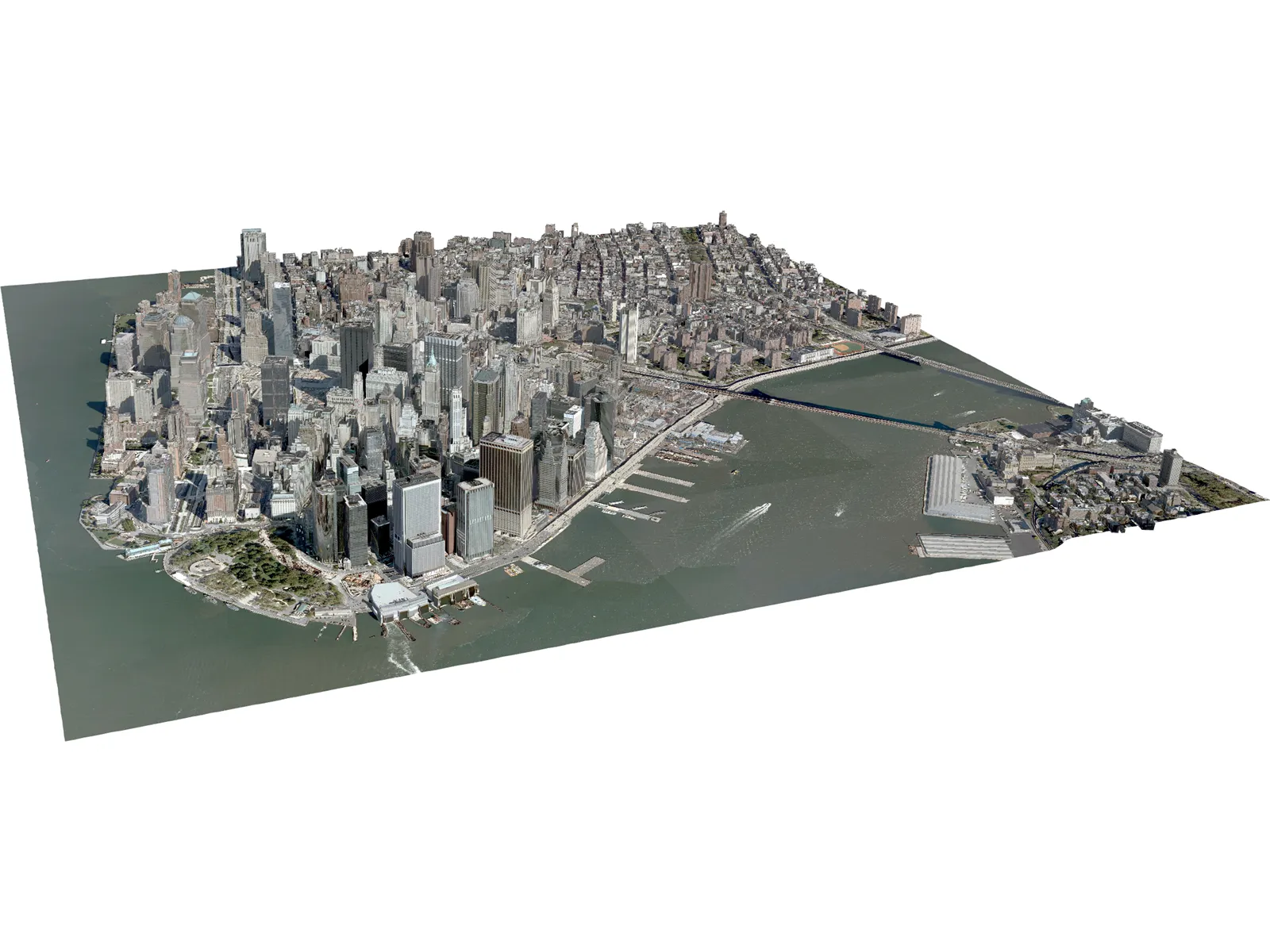 New York City Lower Manhattan 3D Model main preview