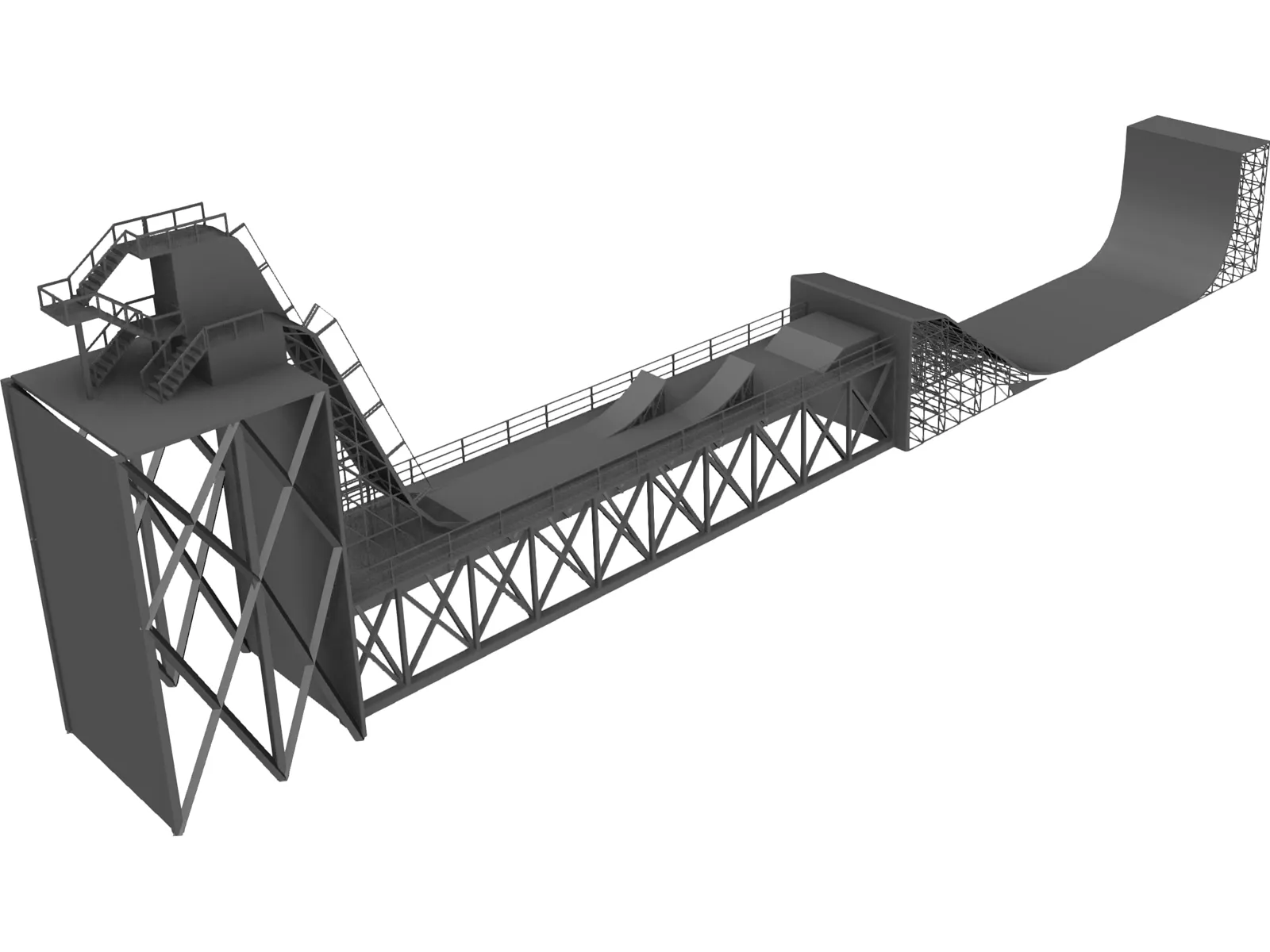 Mega Ramp 3D Model main preview