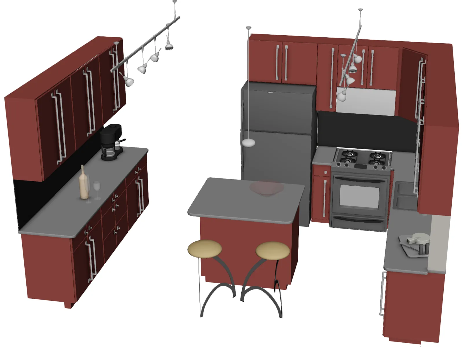 Kitchen 3D Model main preview