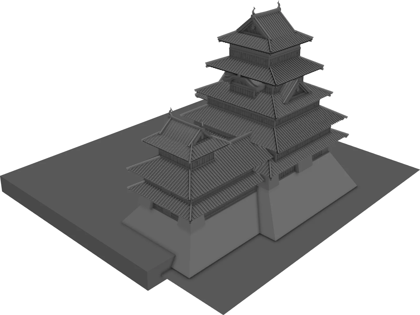 Japan Castle 3D Model main preview