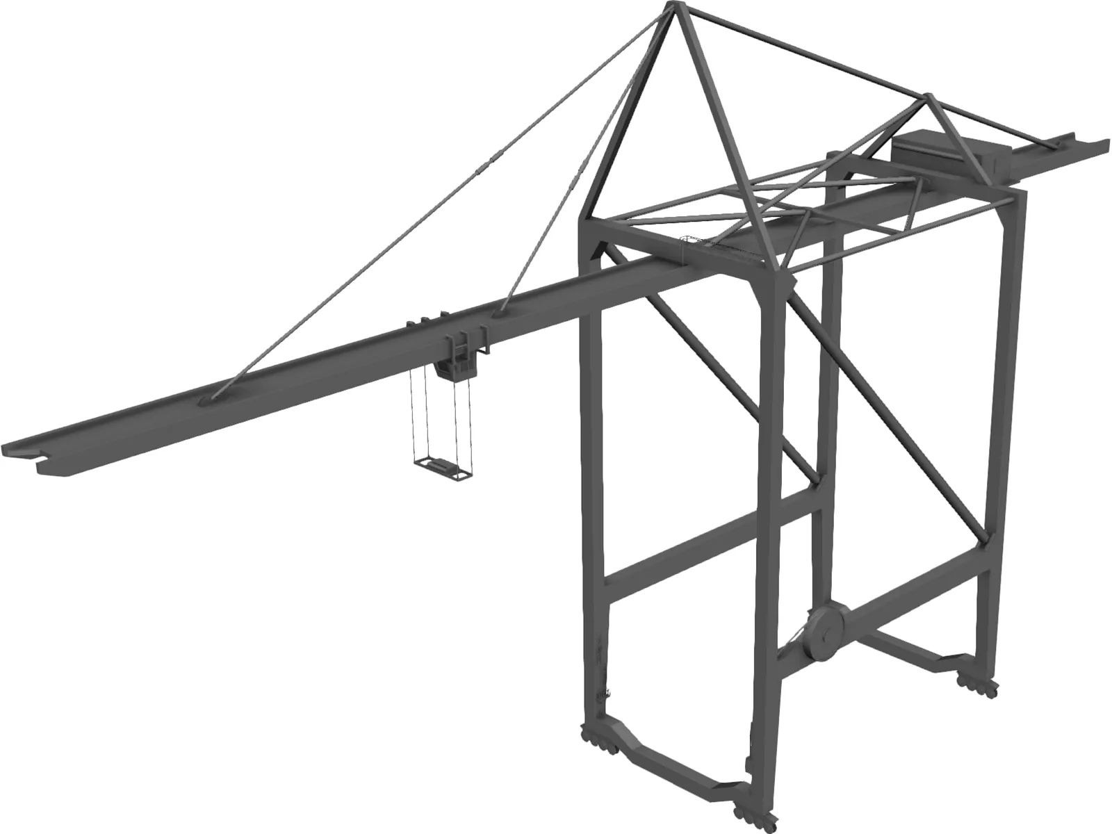 Gantry Crane 3D Model main preview