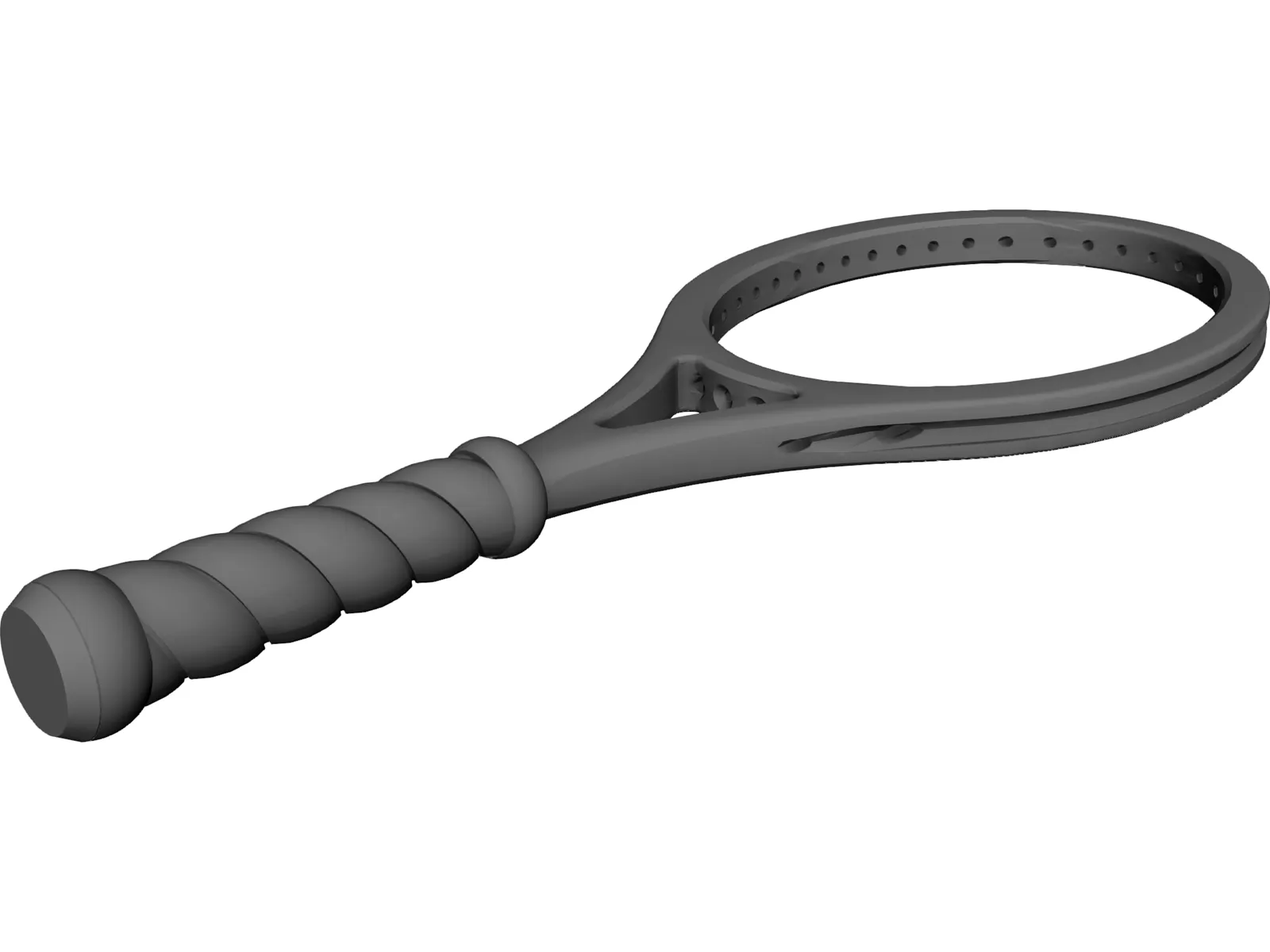 Tennis Racquet 3D Model main preview