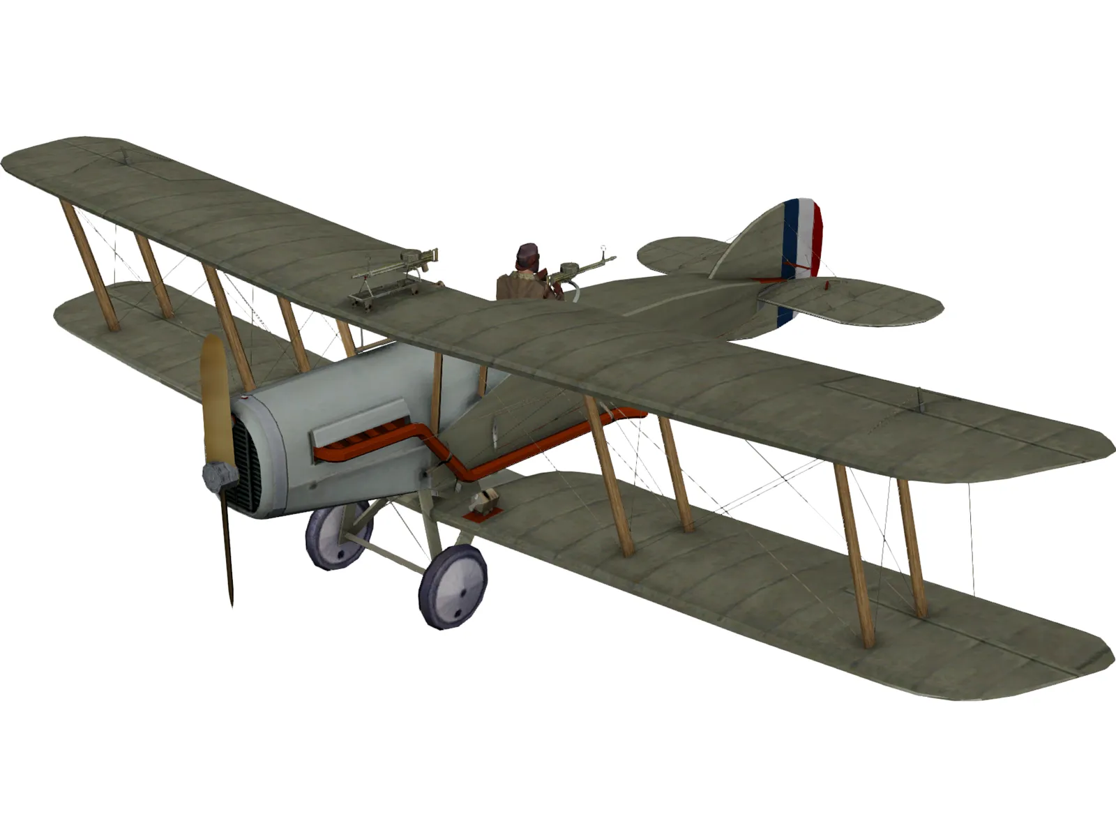 Bristol F2b 3D Model main preview