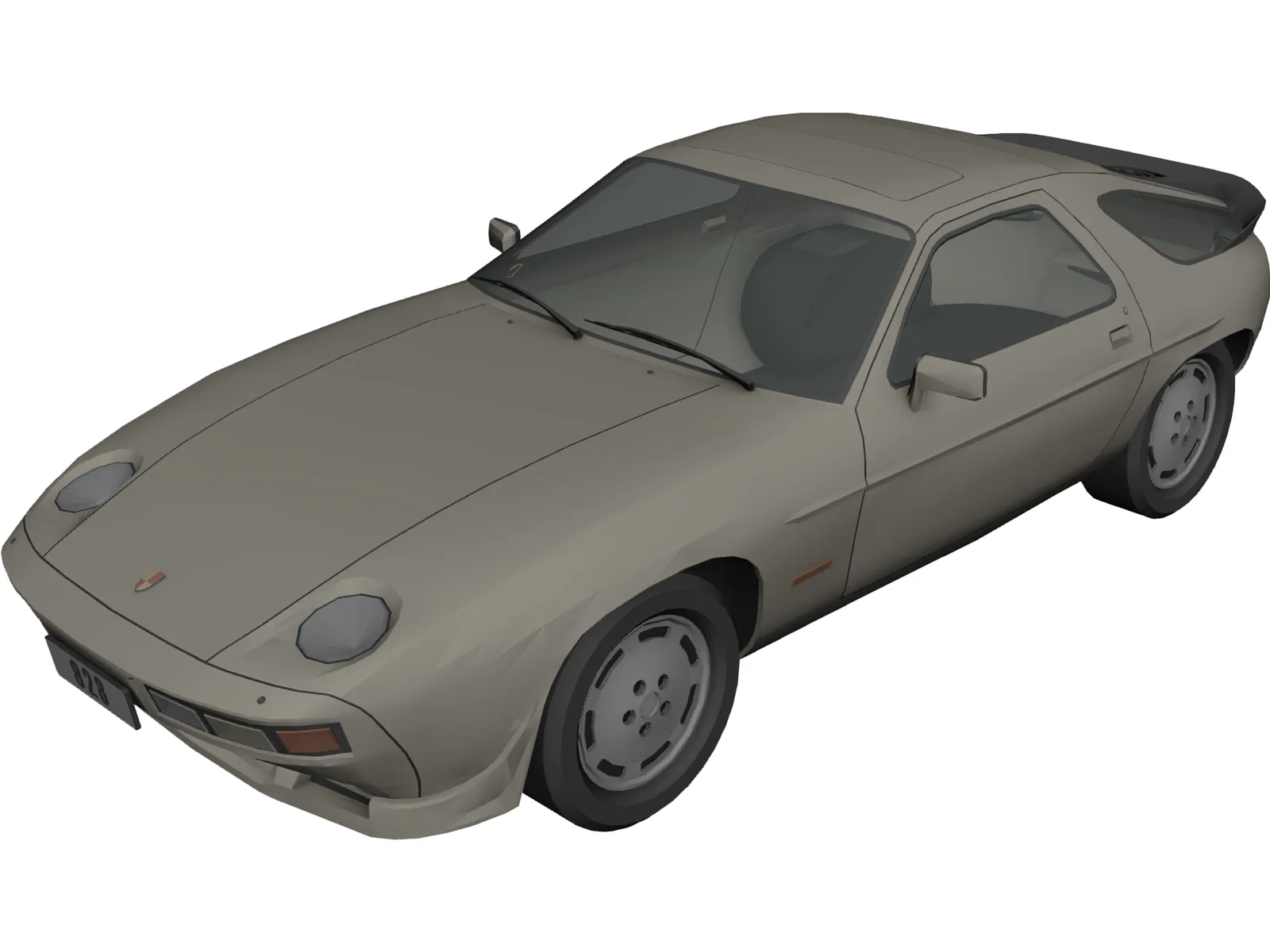Porsche 928 S 3D Model main preview