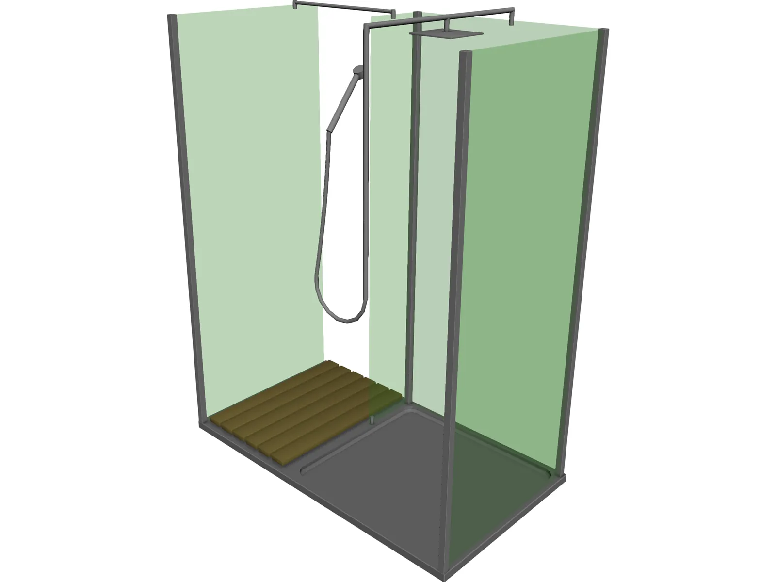 Shower Enclosure 3D Model main preview