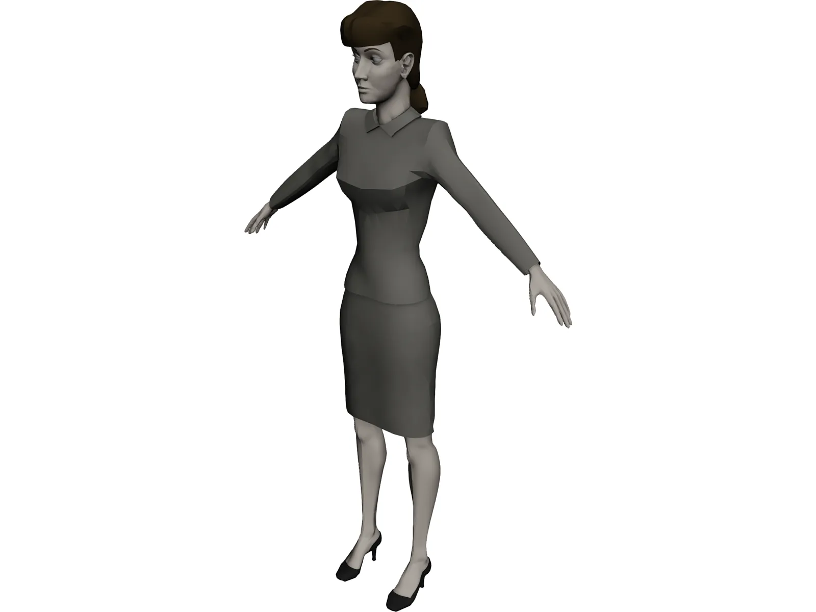 Secretary 3D Model main preview