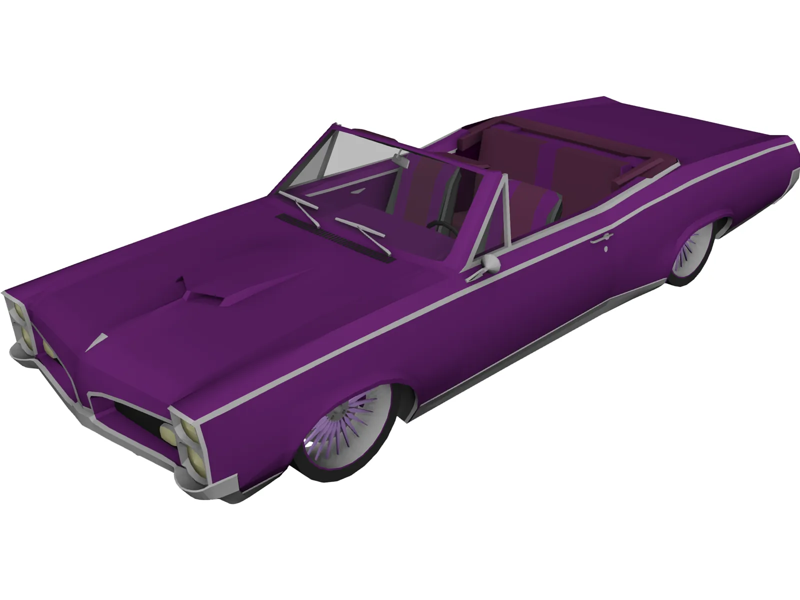 Pontiac GTO Convertible (1967) 3D Model main preview