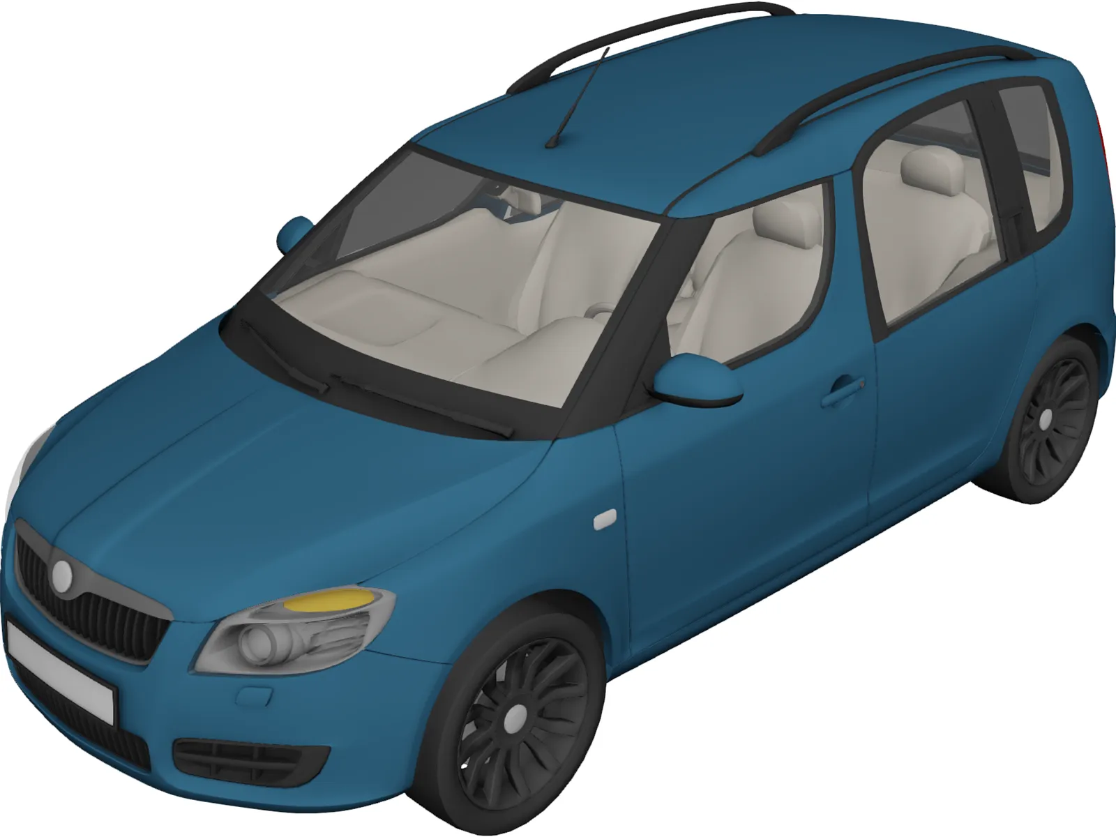 Skoda Roomster 3D Model main preview