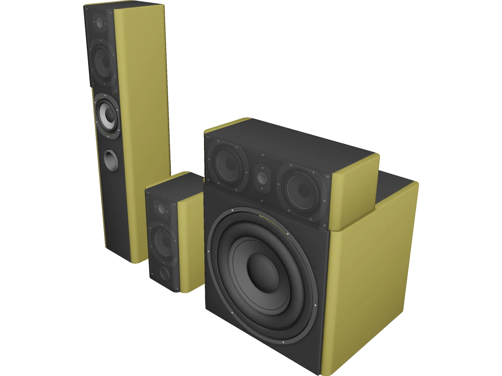 Speakers 3D Model main preview