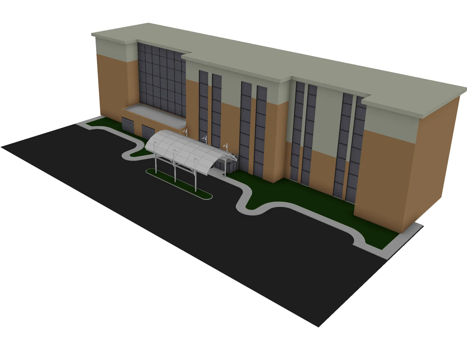 Building Canopy 3D Model main preview