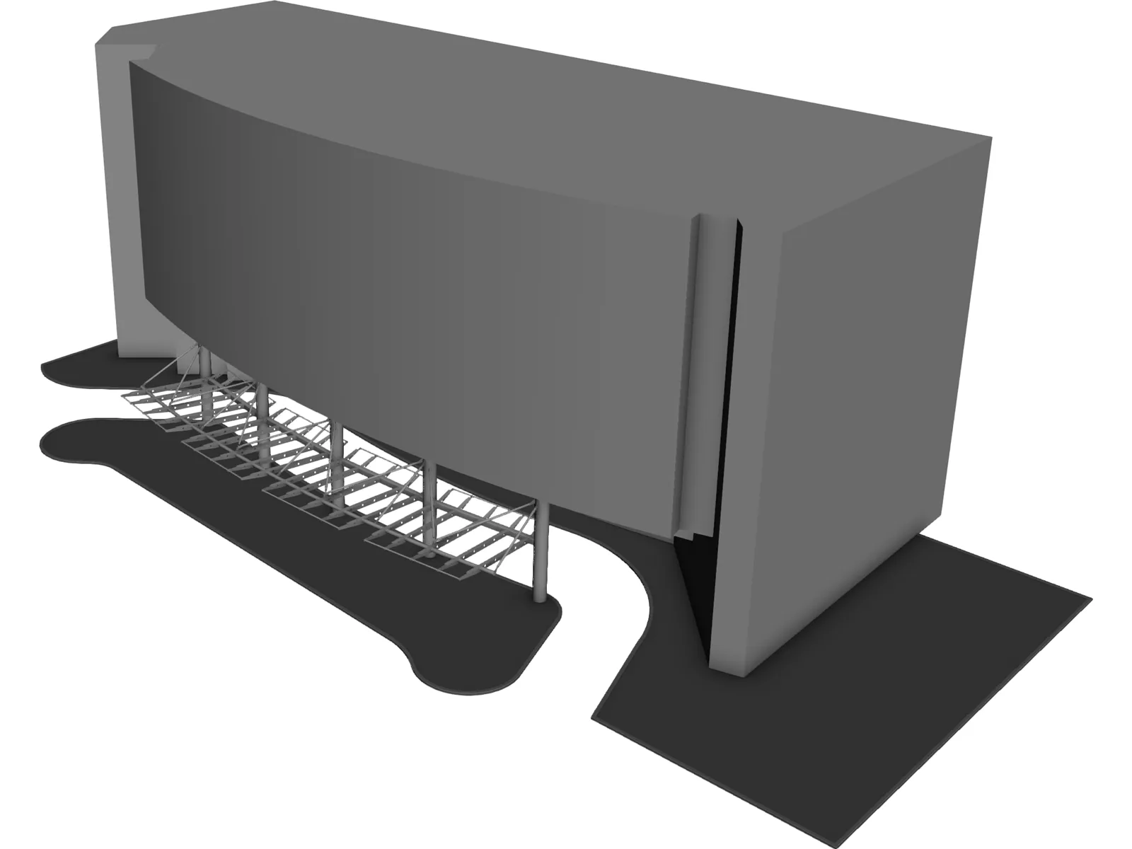 Building Canopy 3D Model main preview