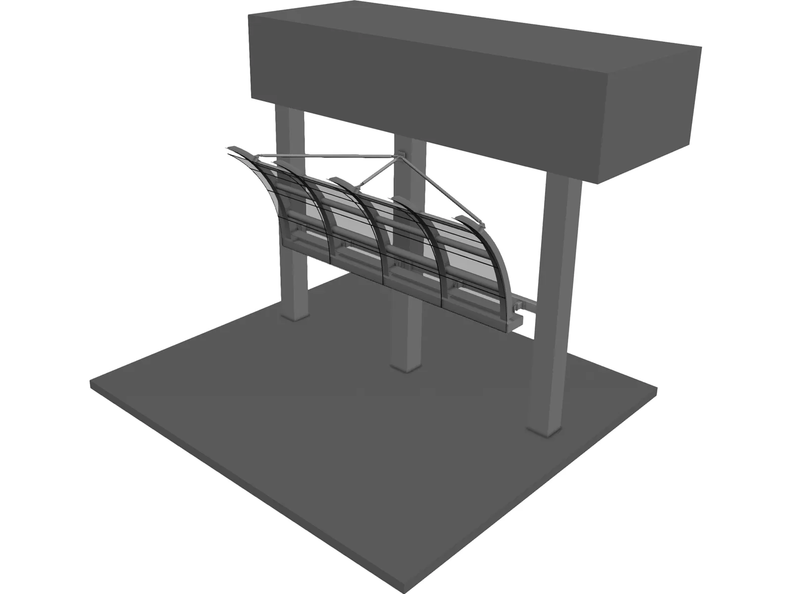 Building Canopy 3D Model main preview
