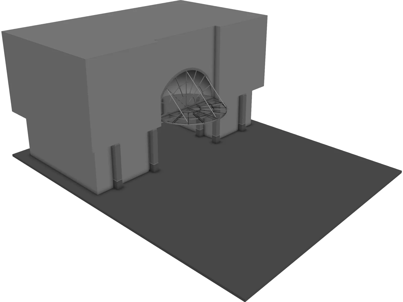 Building Canopy 3D Model main preview