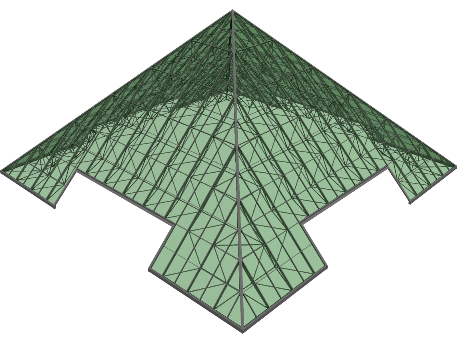 Building Pyramid 3D Model main preview