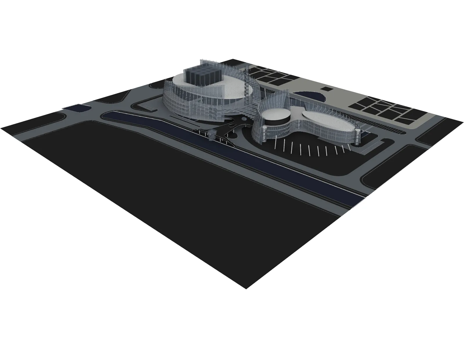 Office Future Concept 3D Model main preview