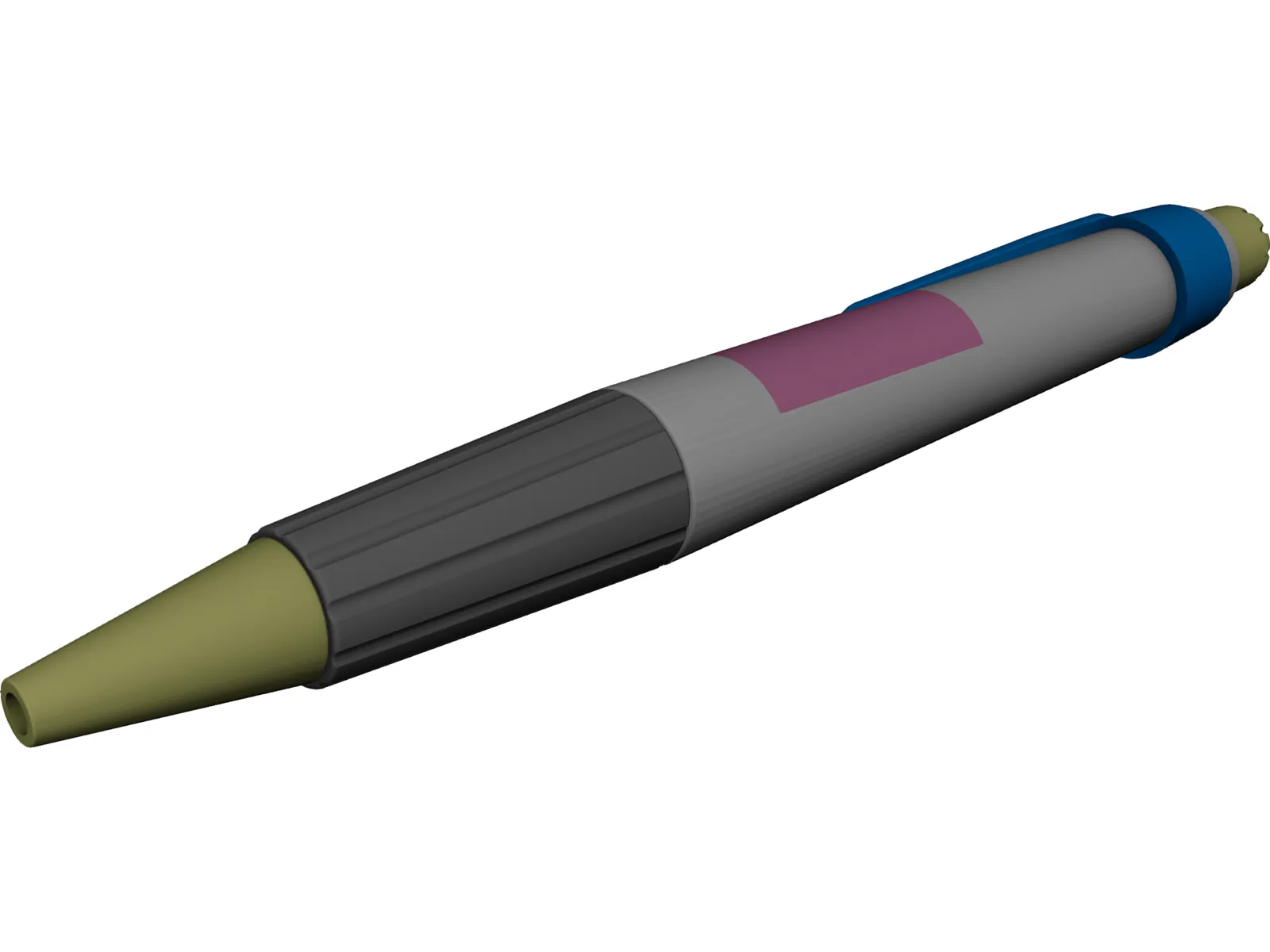 Retractable Pen 3D Model main preview