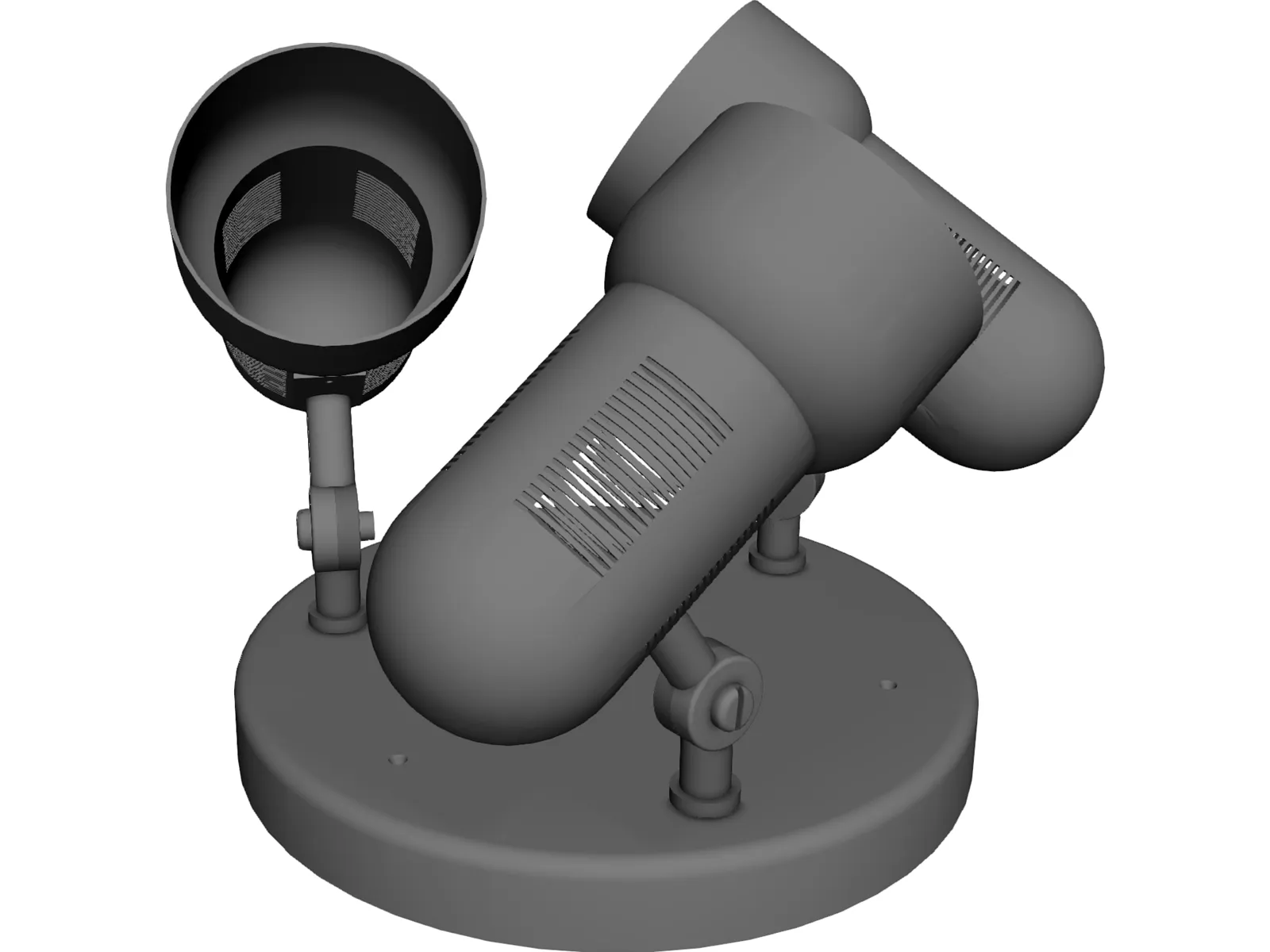 Triple Lamp Fixture 3D Model main preview