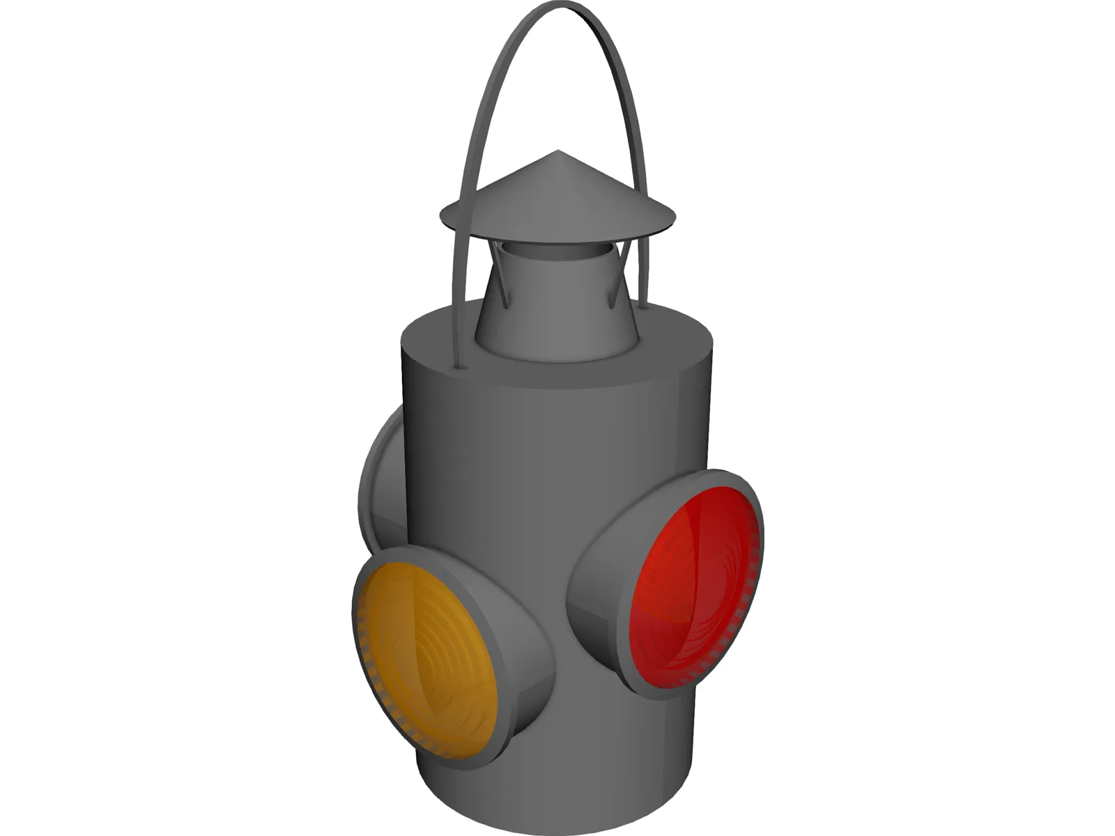 Railroad Lantern 3D Model main preview