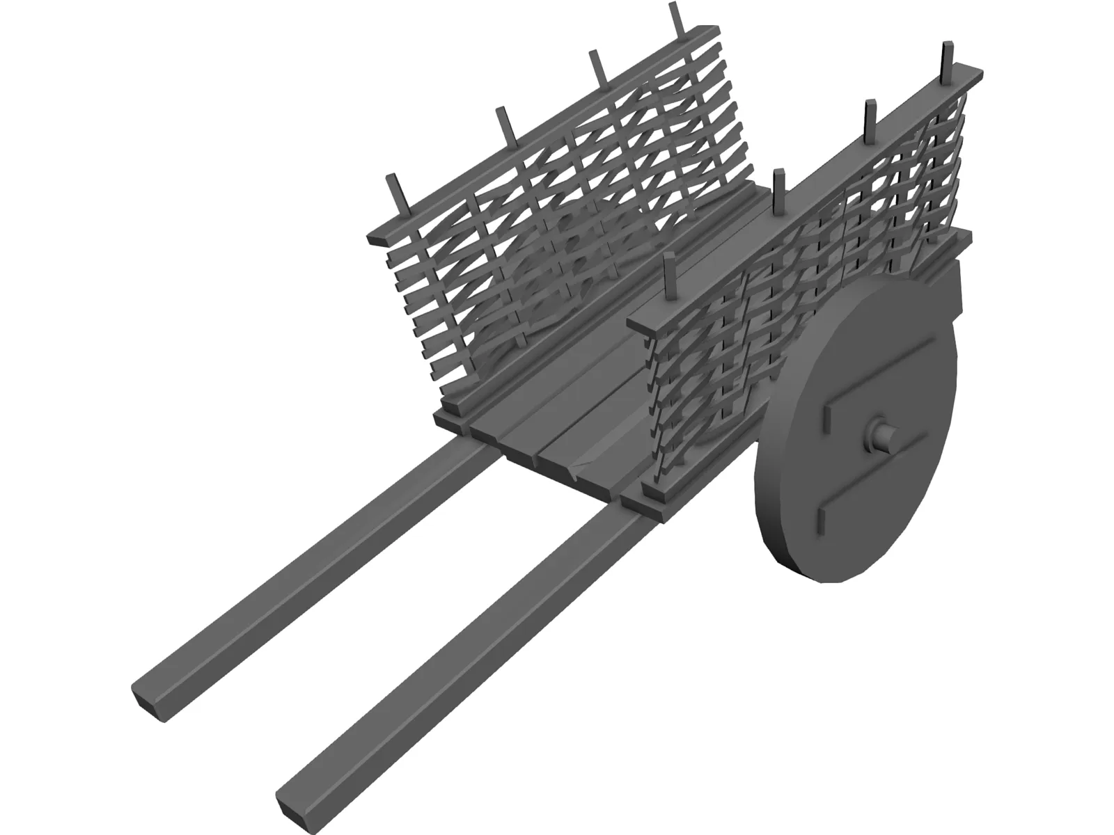 Medieval Cart 3D Model main preview