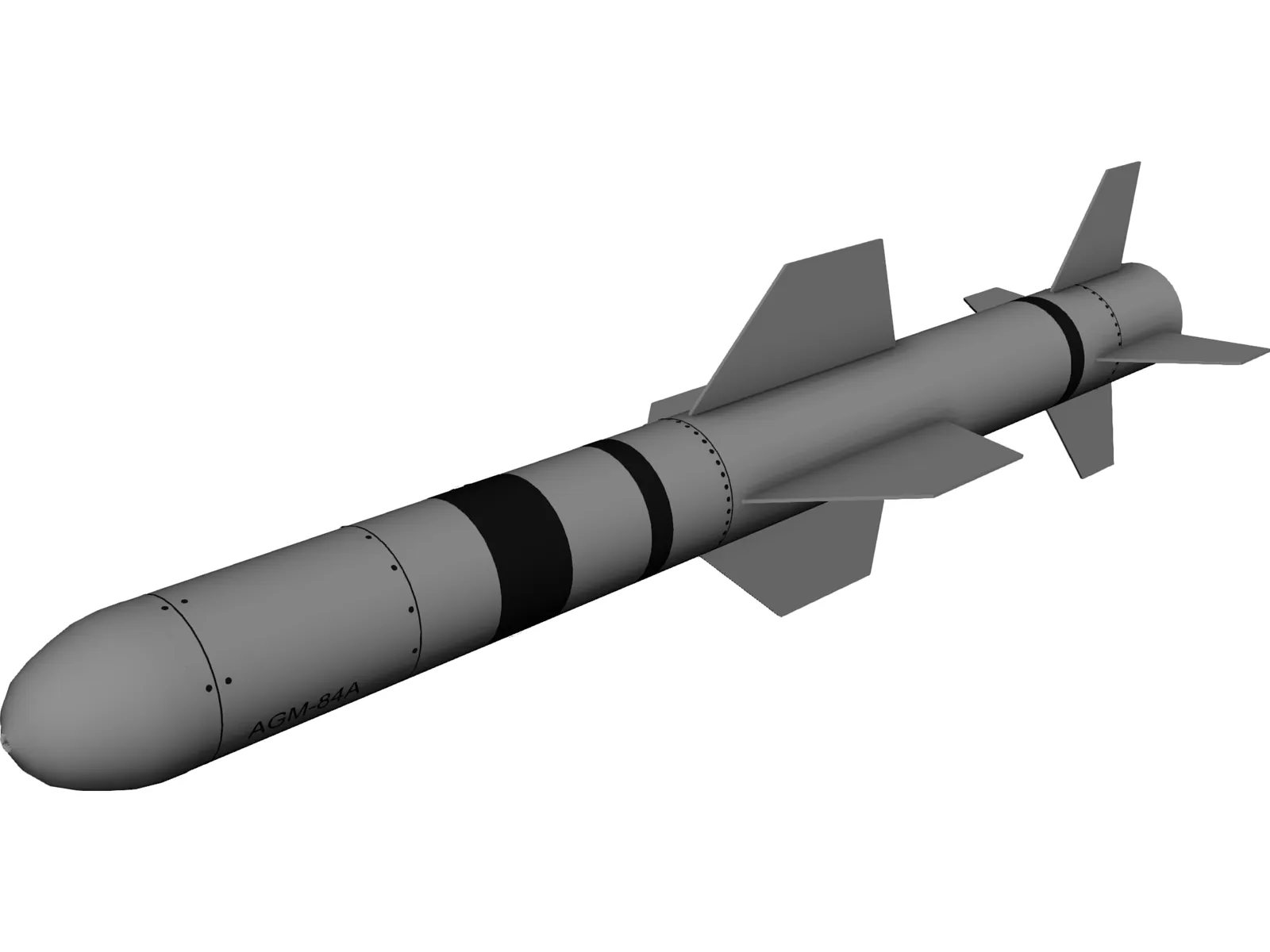 AGM-84A Harpoon 3D Model main preview