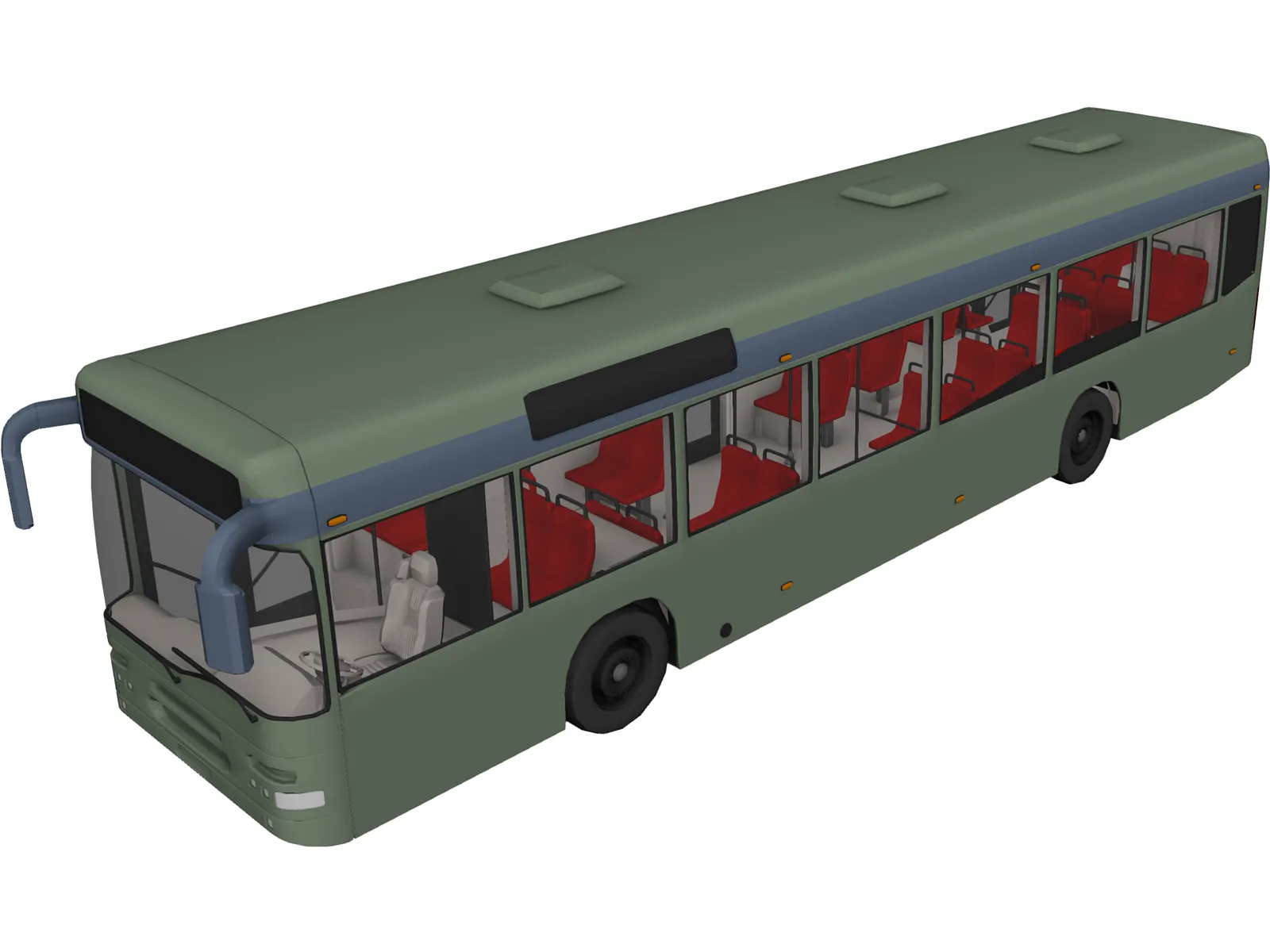 City Bus 3D Model main preview