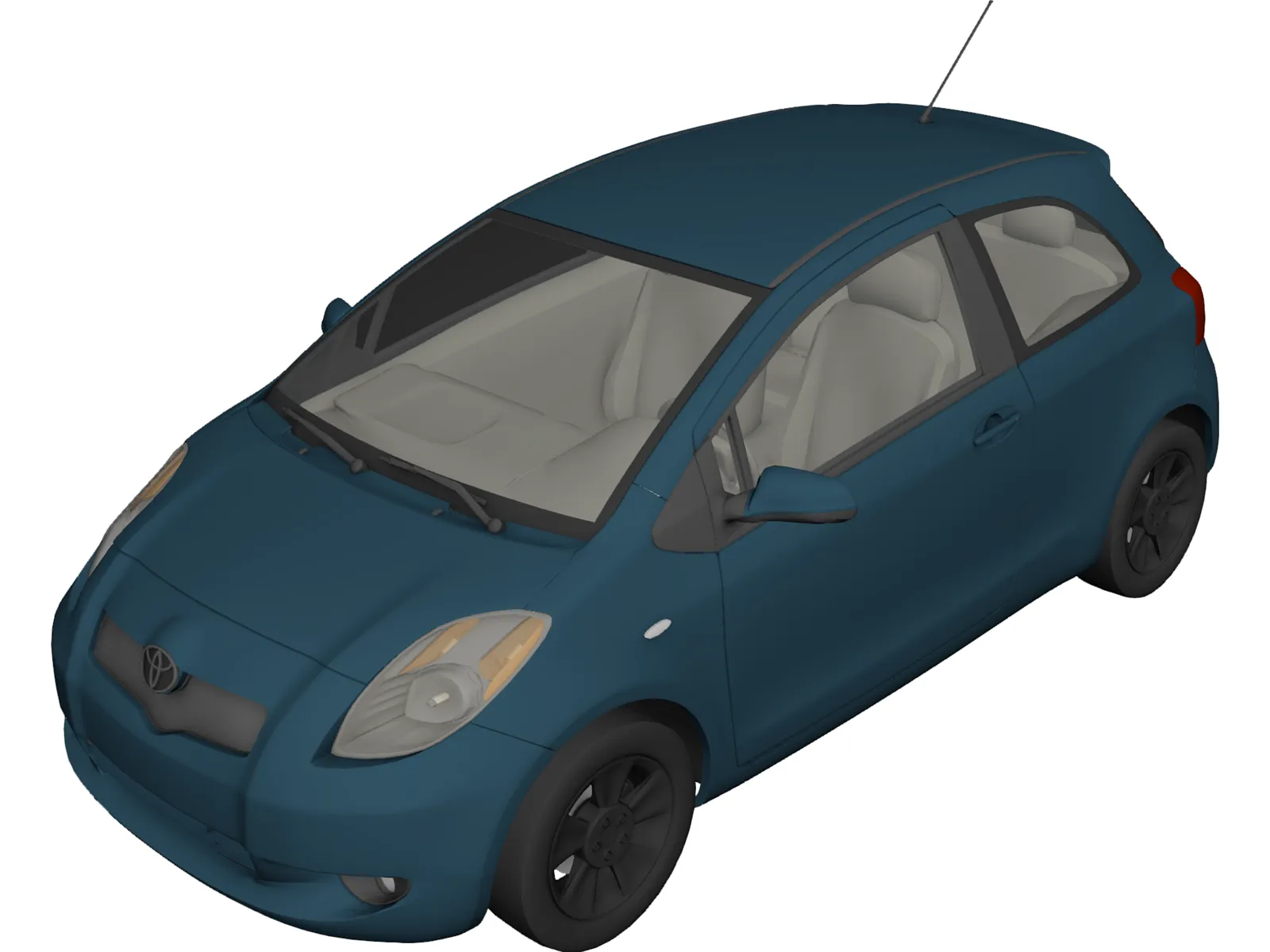 Toyota Yaris 3D Model main preview