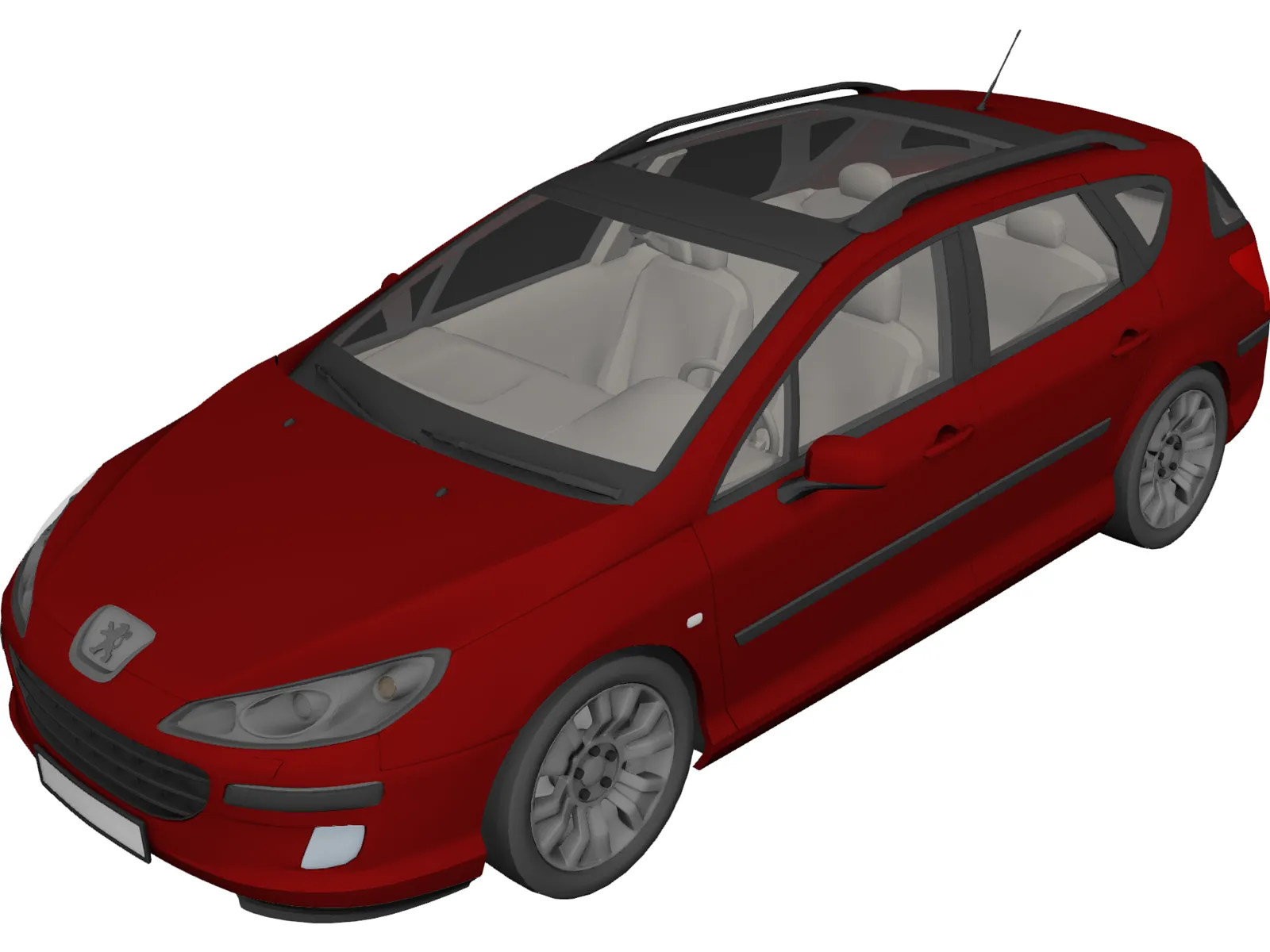 Peugeot 407sw 3D Model main preview