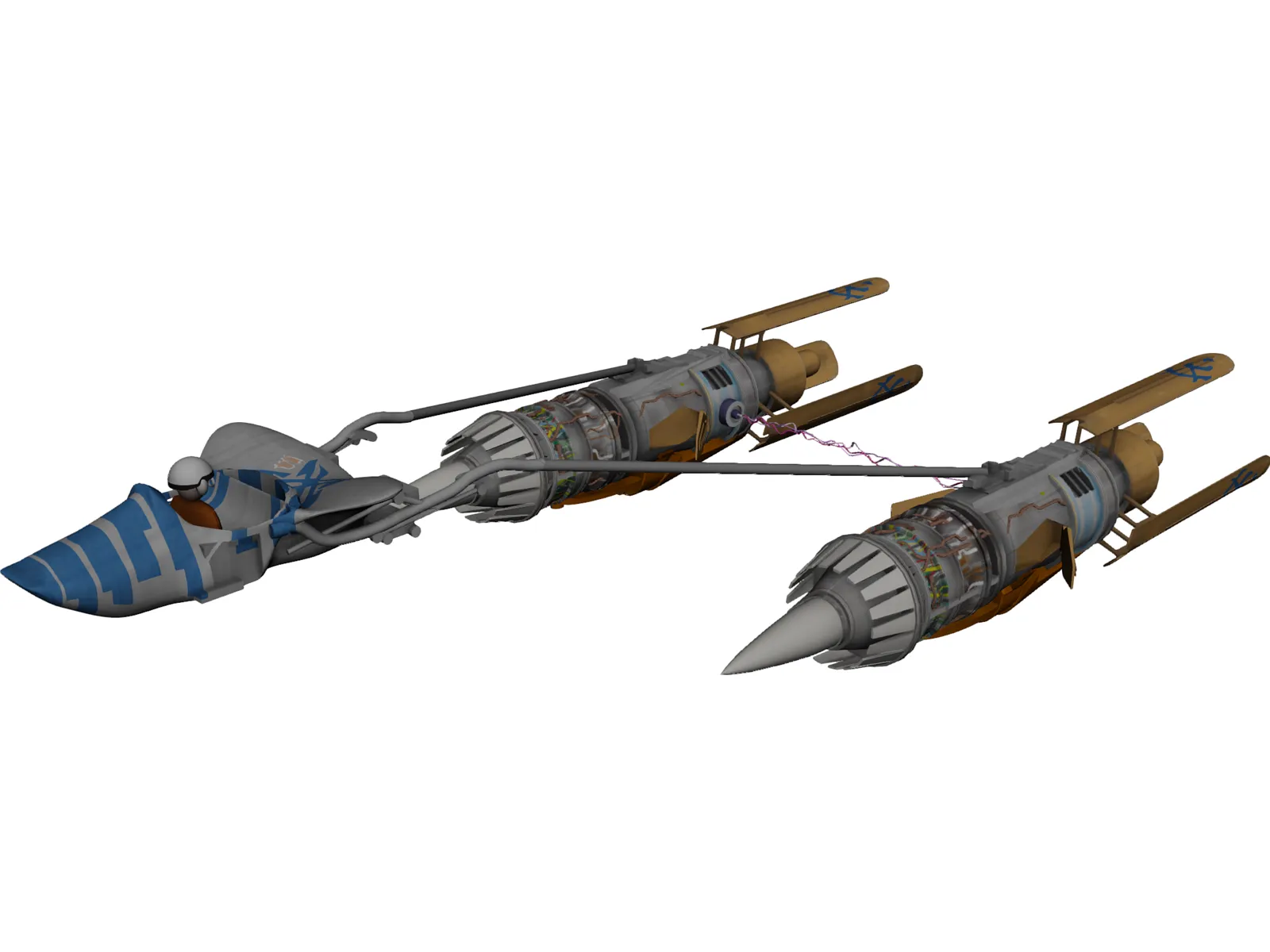 Star Wars Anakin Pod Racer 3D Model main preview
