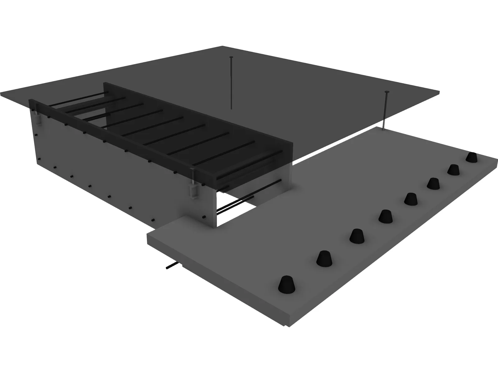 Living Room Table 3D Model main preview