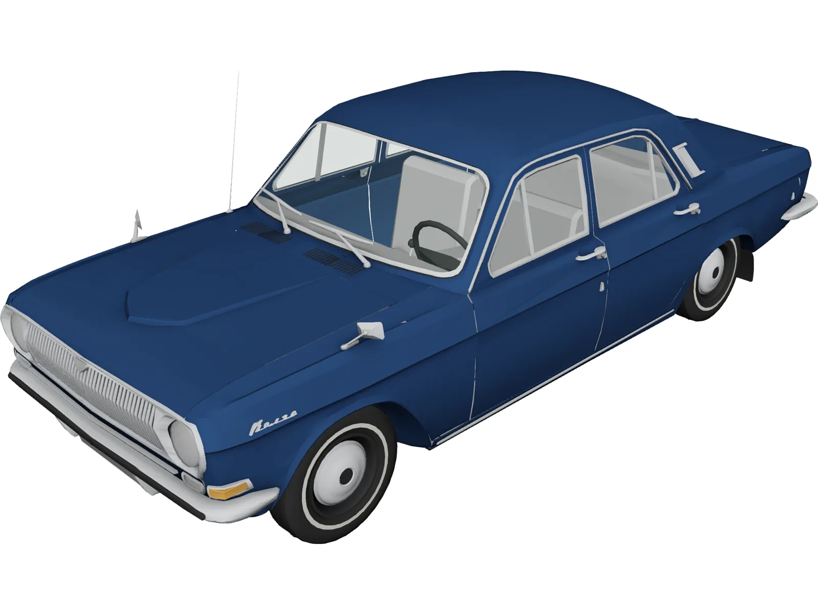 GAZ-24 Volga 3D Model main preview