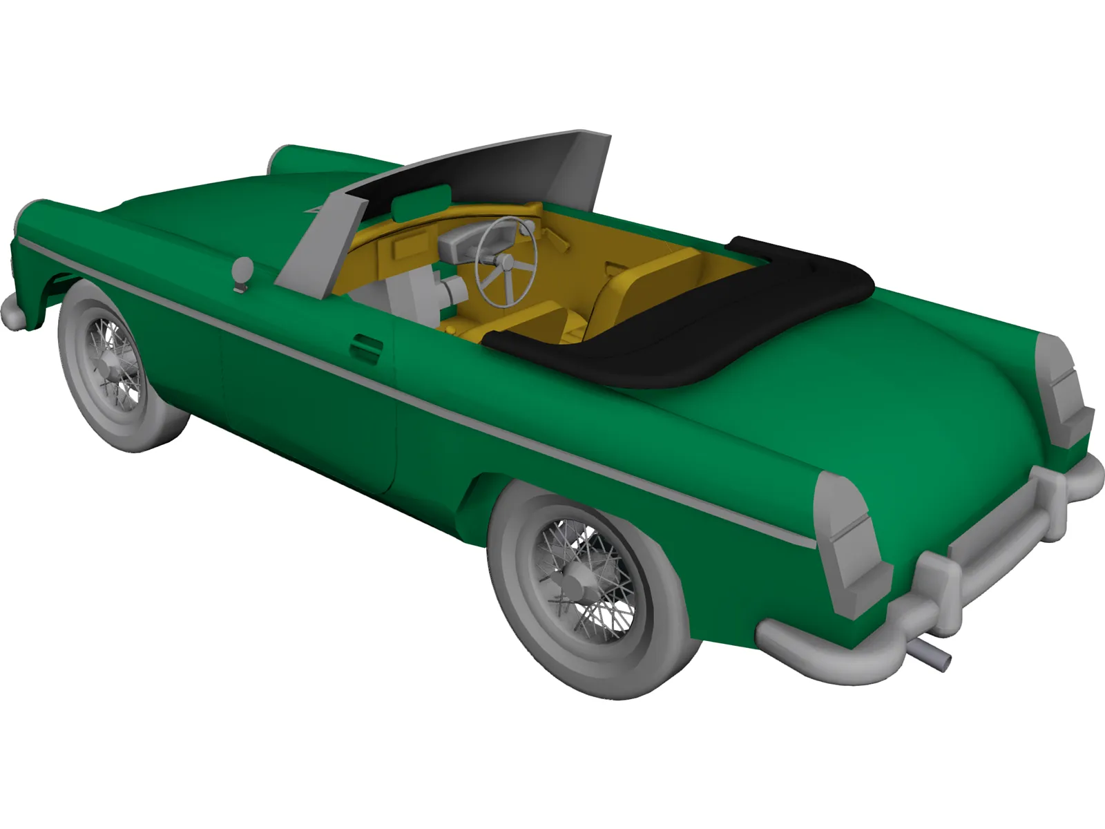 MGB Sports Car 3D Model main preview