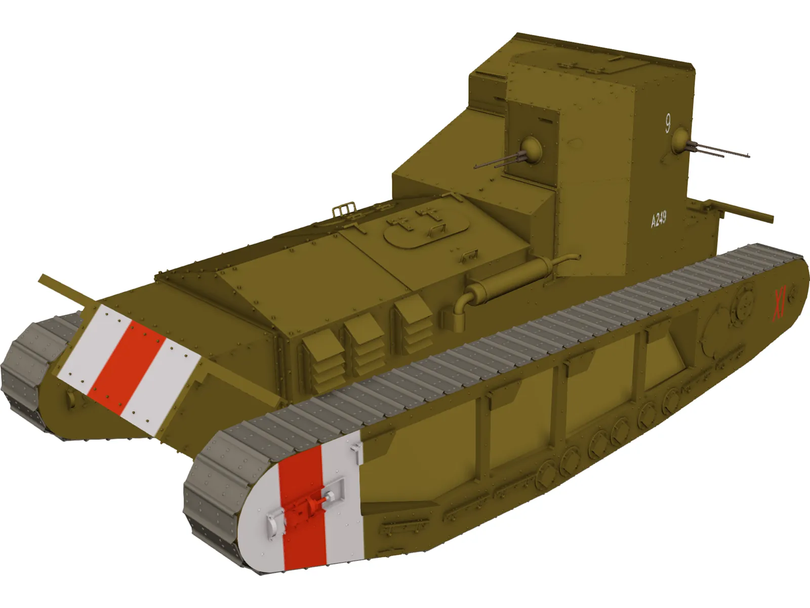 Whippet Tank 3D Model main preview