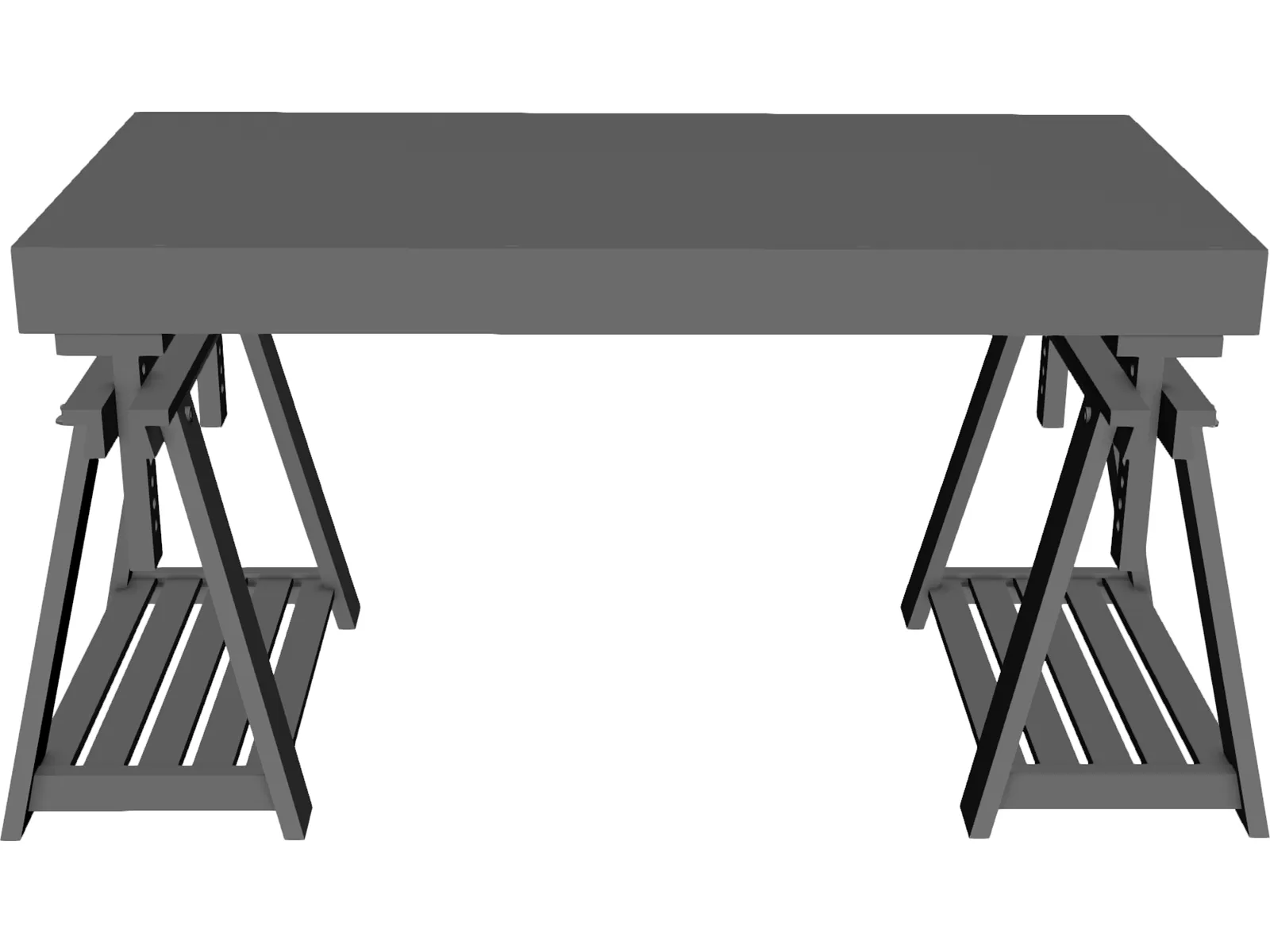 Desk IKEA 3D Model main preview