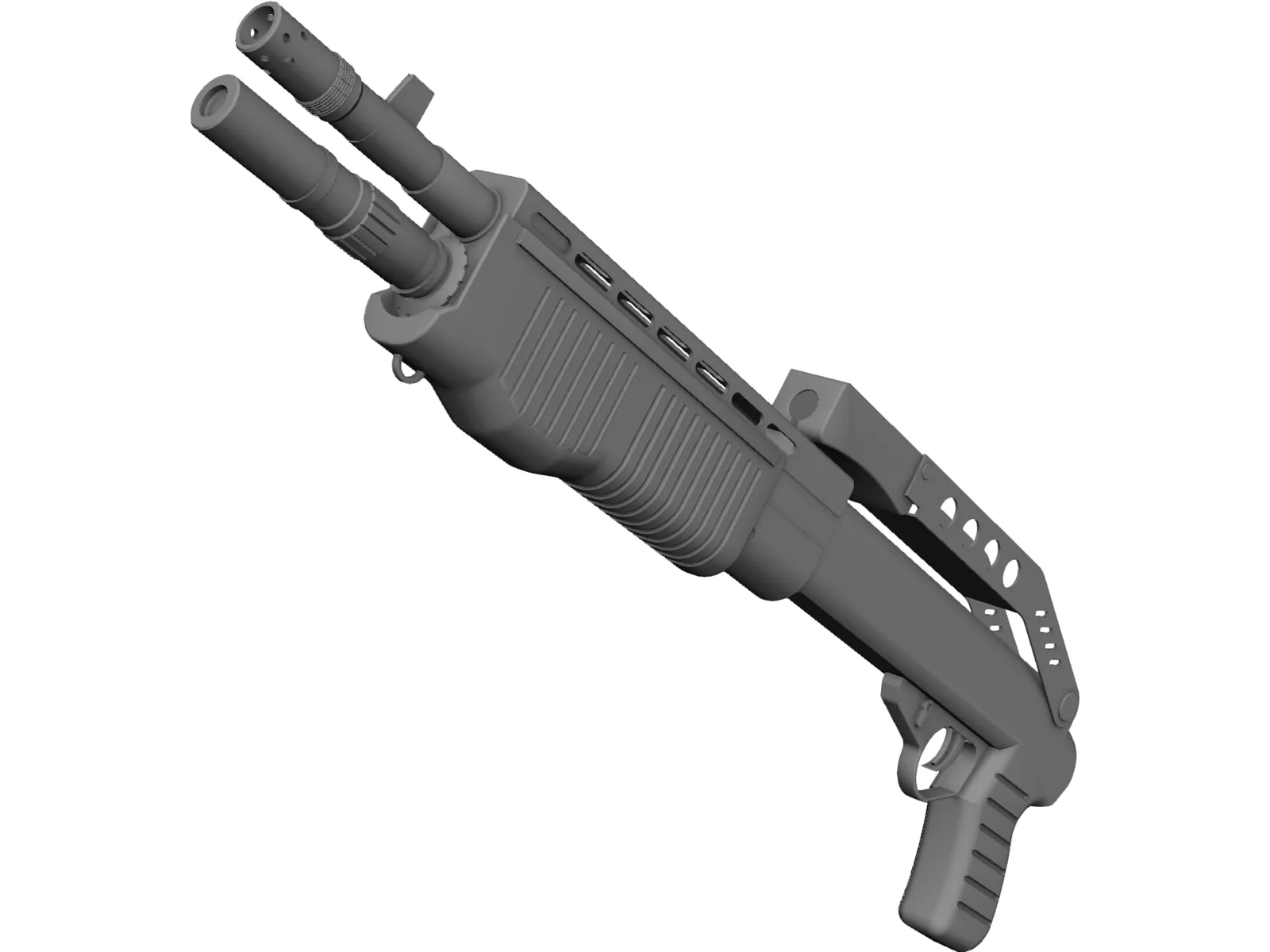 SPAS 12 3D Model main preview