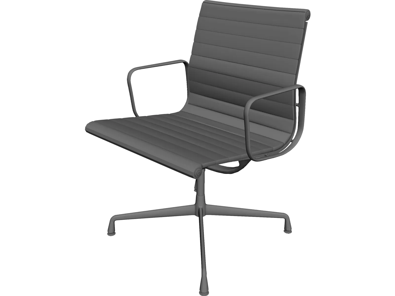 Charles Eames Aluminum Office Ball Chair 3D Model main preview