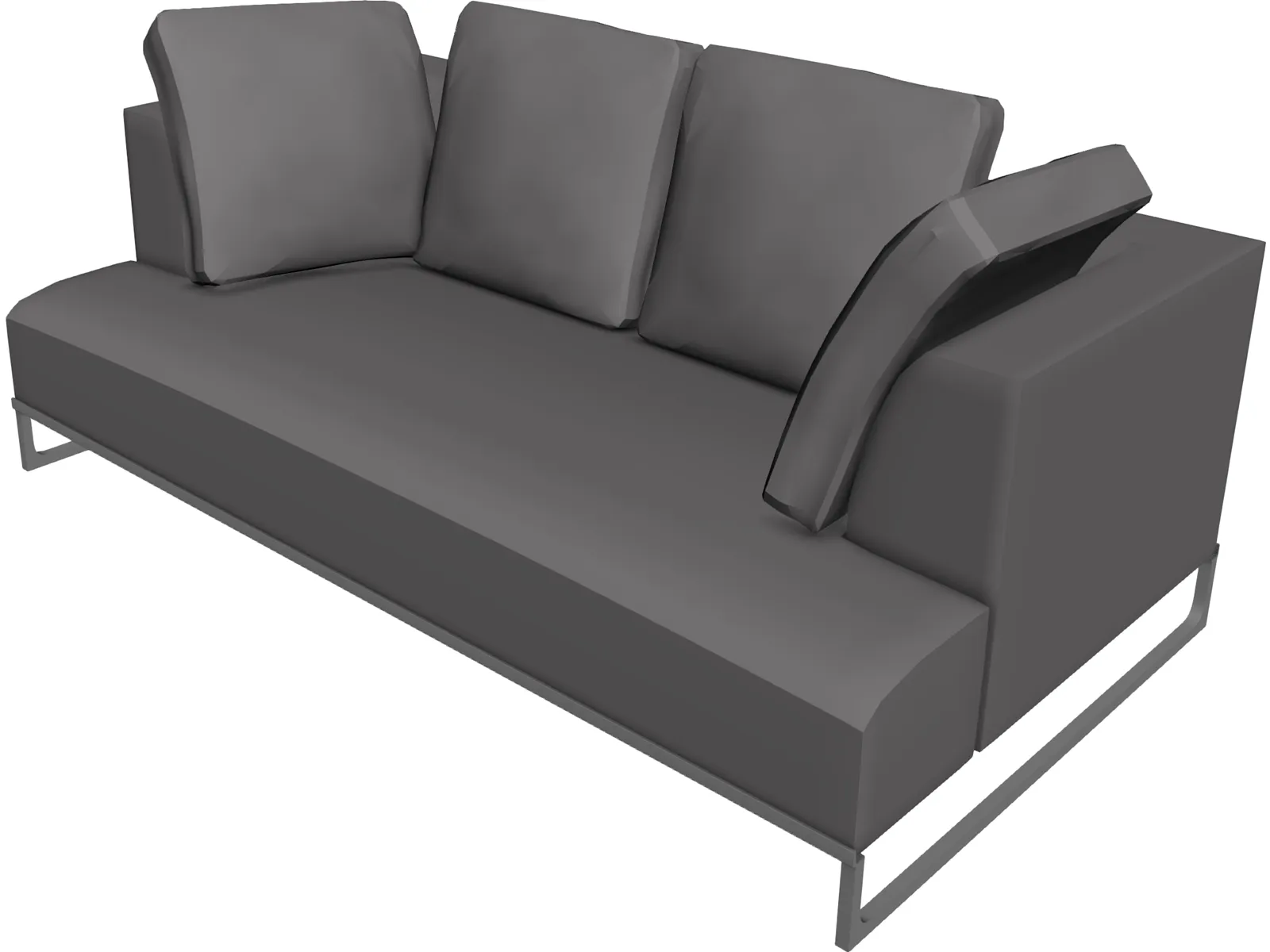 B&B Couch 3D Model main preview