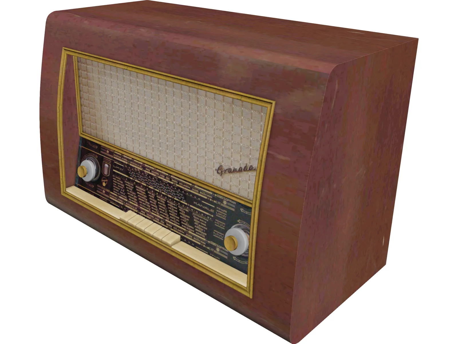Old Radio 3D Model main preview