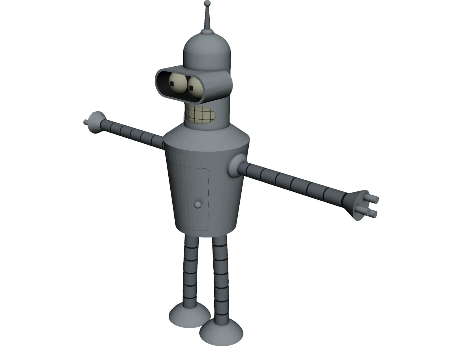 Futurama Bender 3D Model main preview