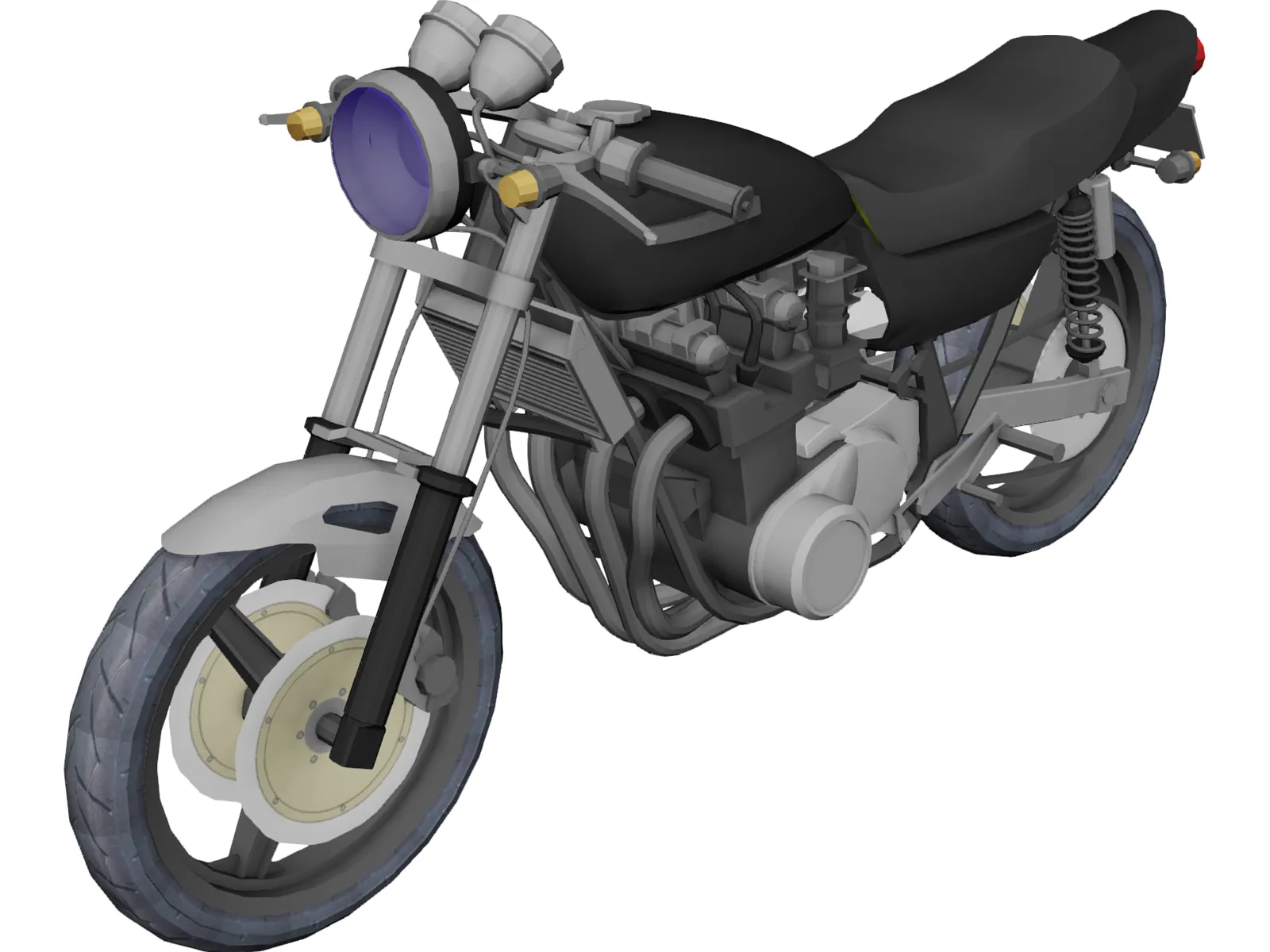 Kawasaki Z900 3D Model main preview
