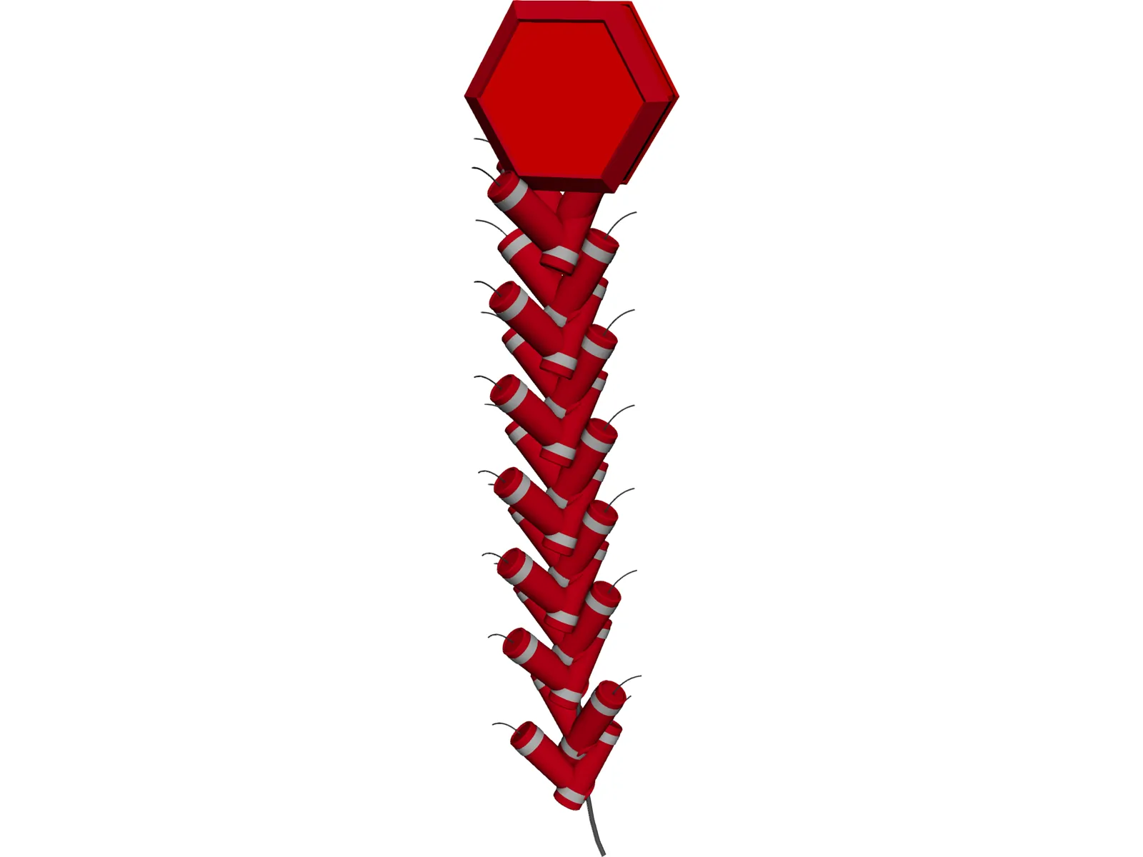 Chinese Firecracker 3D Model main preview
