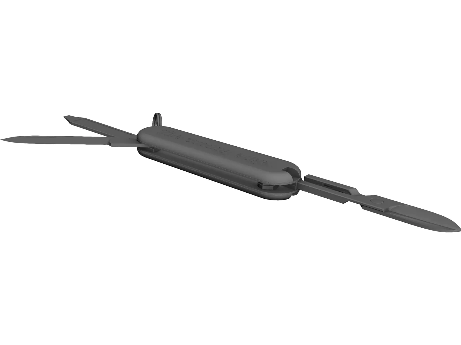 Swiss Mini Knife 3D Model main preview