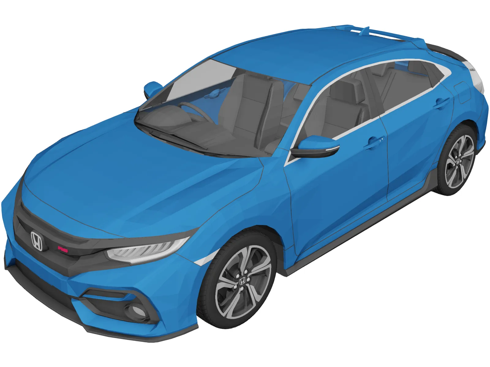 Honda Civic RS Hatchback (2020) 3D Model main preview