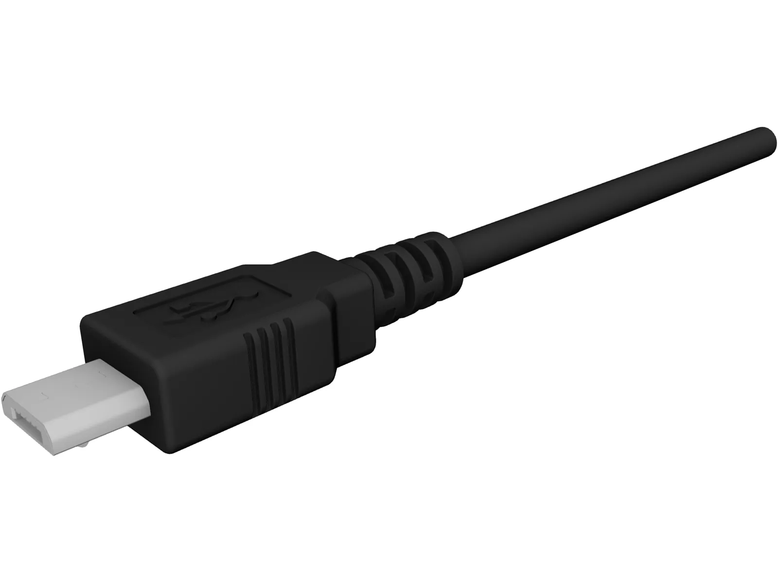 Micro-USB Plug 3D Model main preview