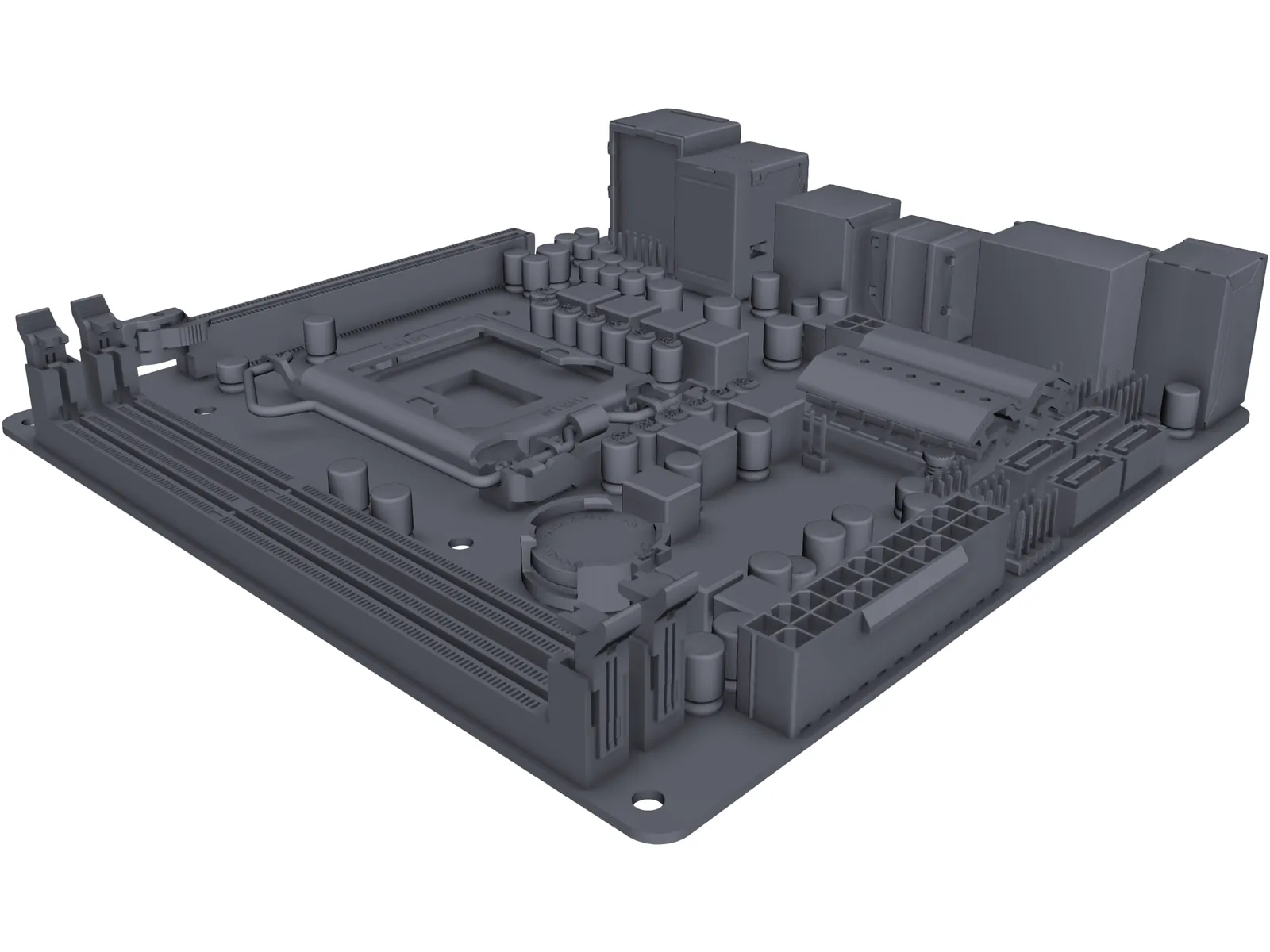 Gigabyte GA-H55N-USB3 Motheboard 3D Model main preview