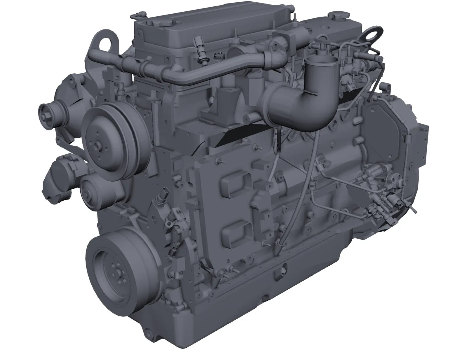 Cummins QSB 6.7 Engine 3D Model main preview