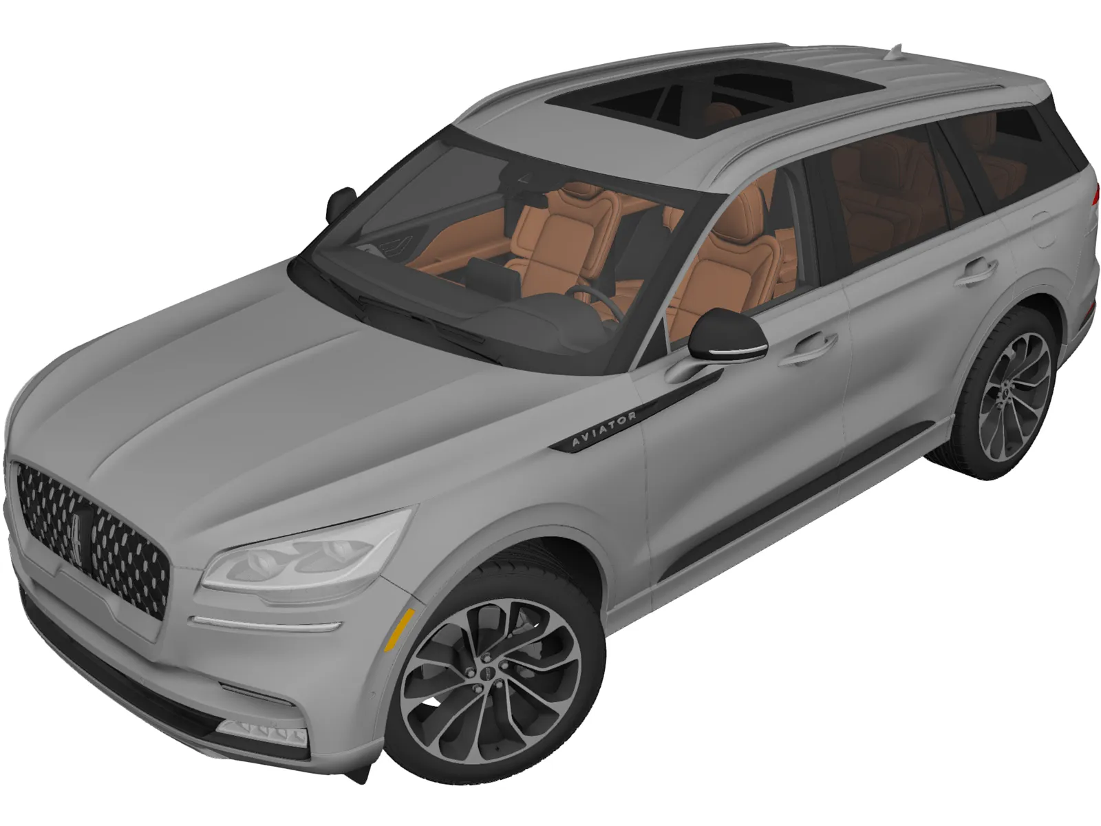 Lincoln Aviator (2020) 3D Model main preview
