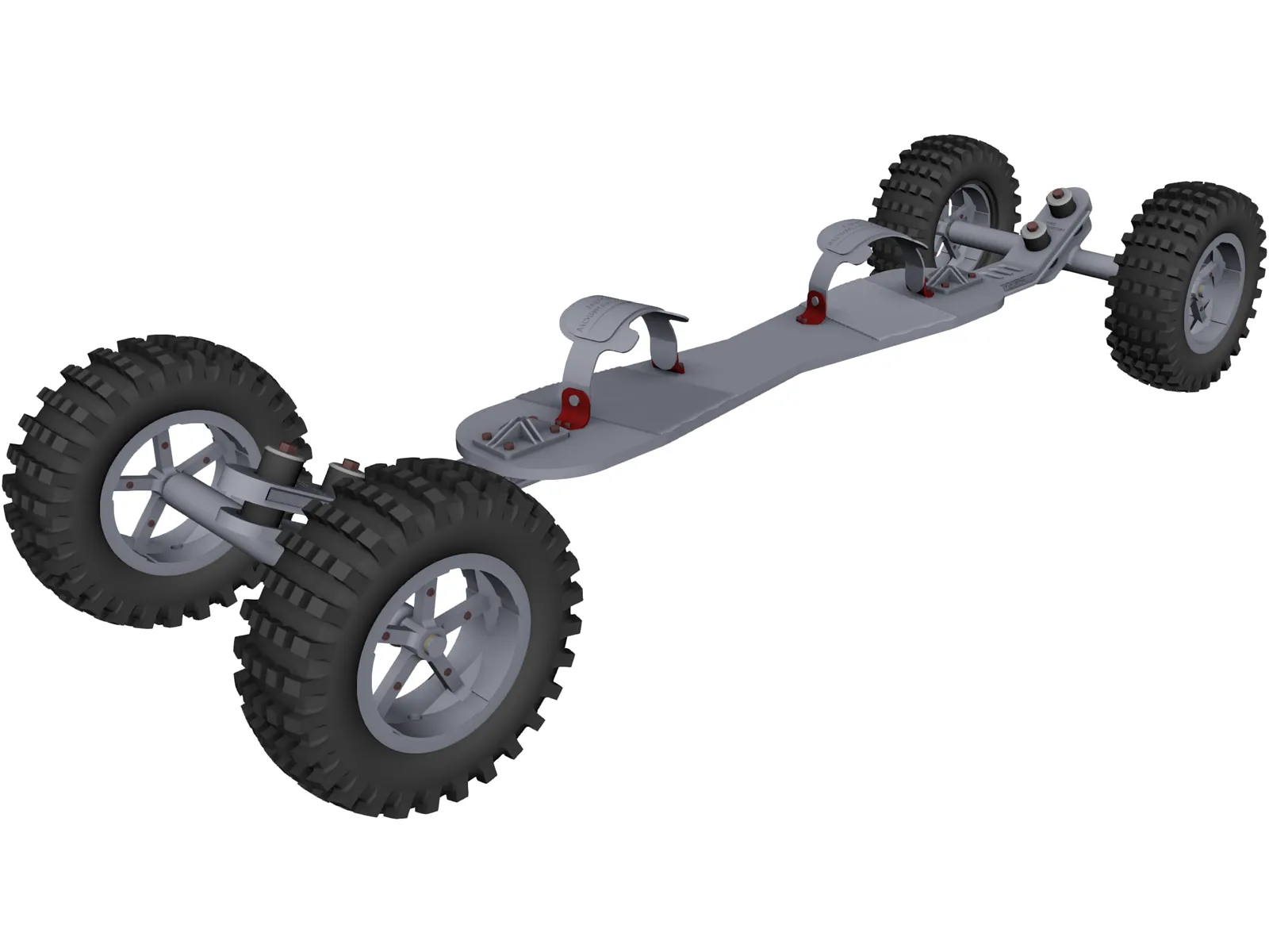 Mountainboard 3D Model main preview