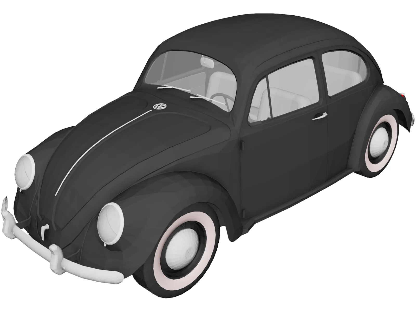 Volkswagen Beetle (1948) 3D Model main preview