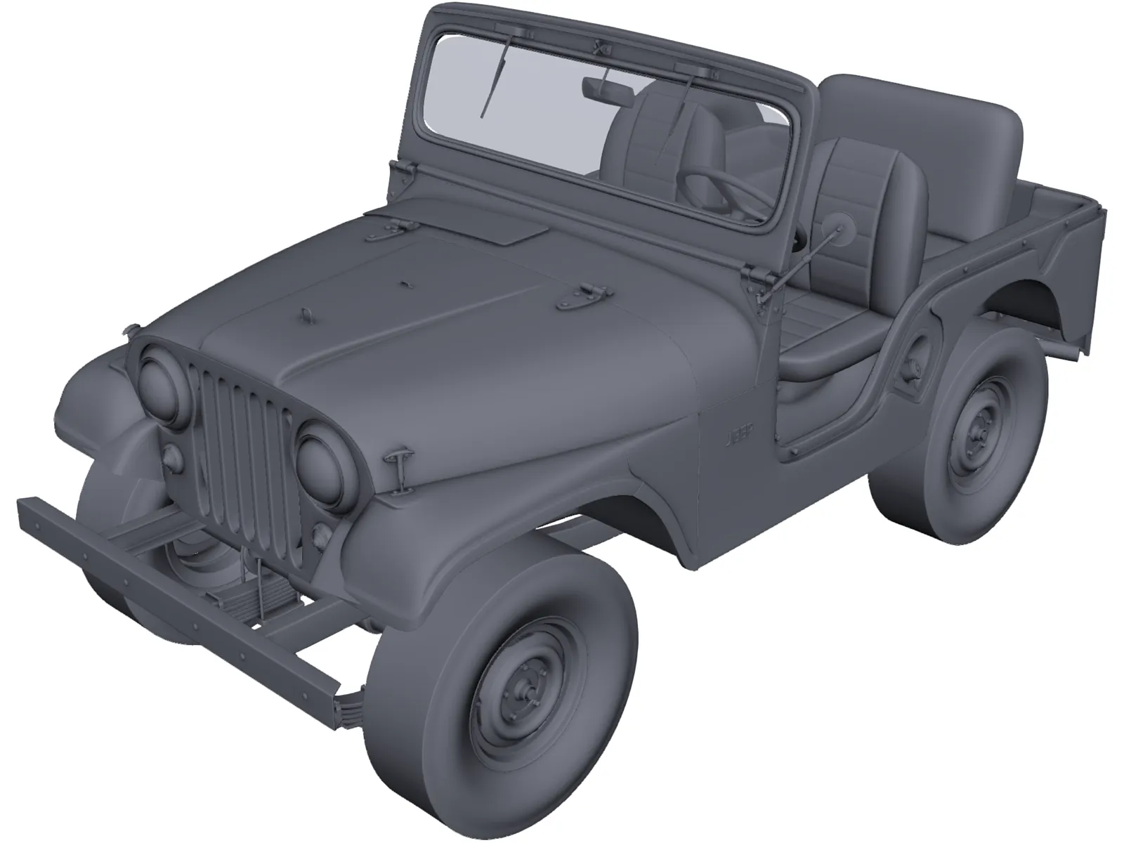 Jeep Willys CJ5 (1954) 3D Model main preview